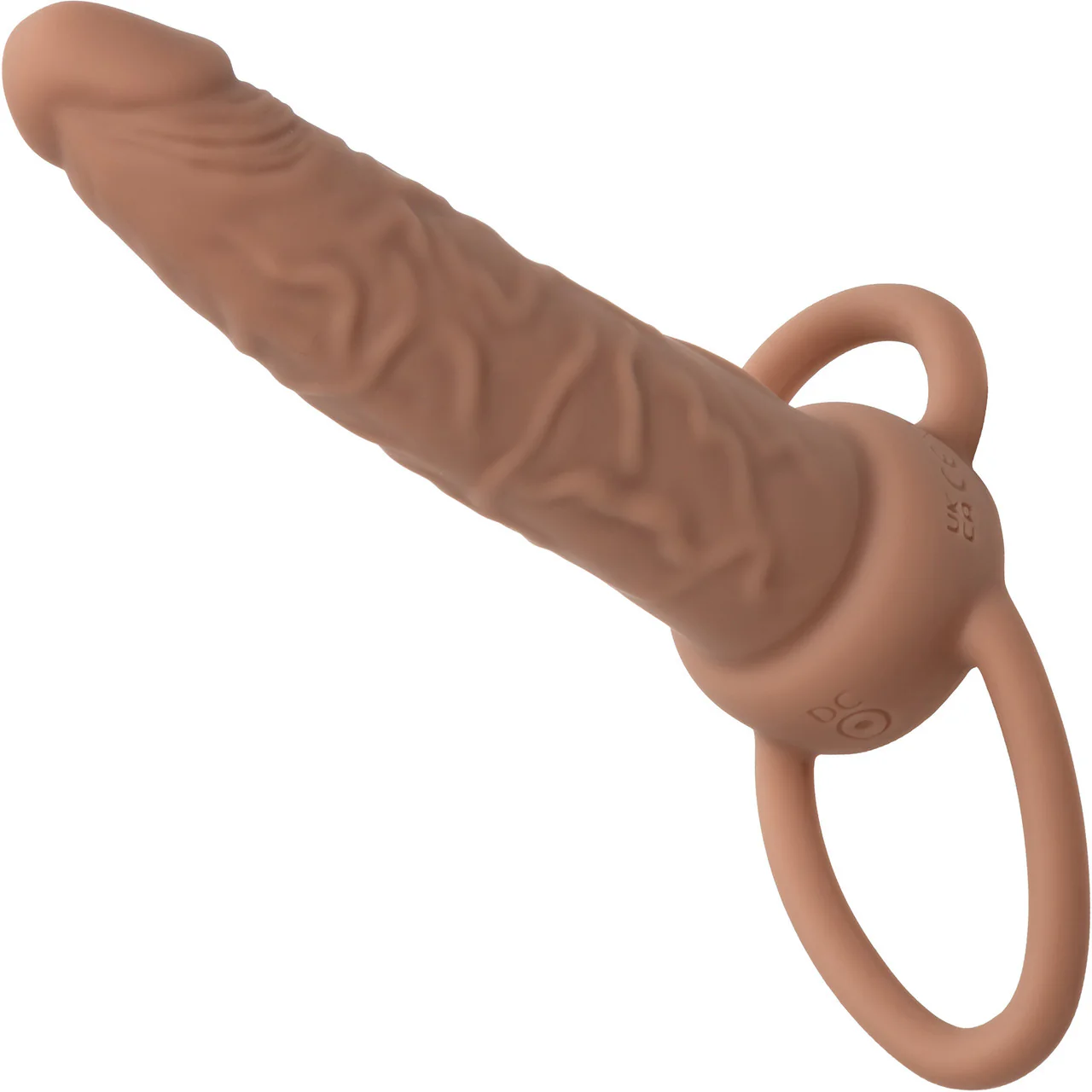 Performance Maxx Rechargeable Vibrating 5.5" Silicone Dual Penetrator - Chocolate - Image 5