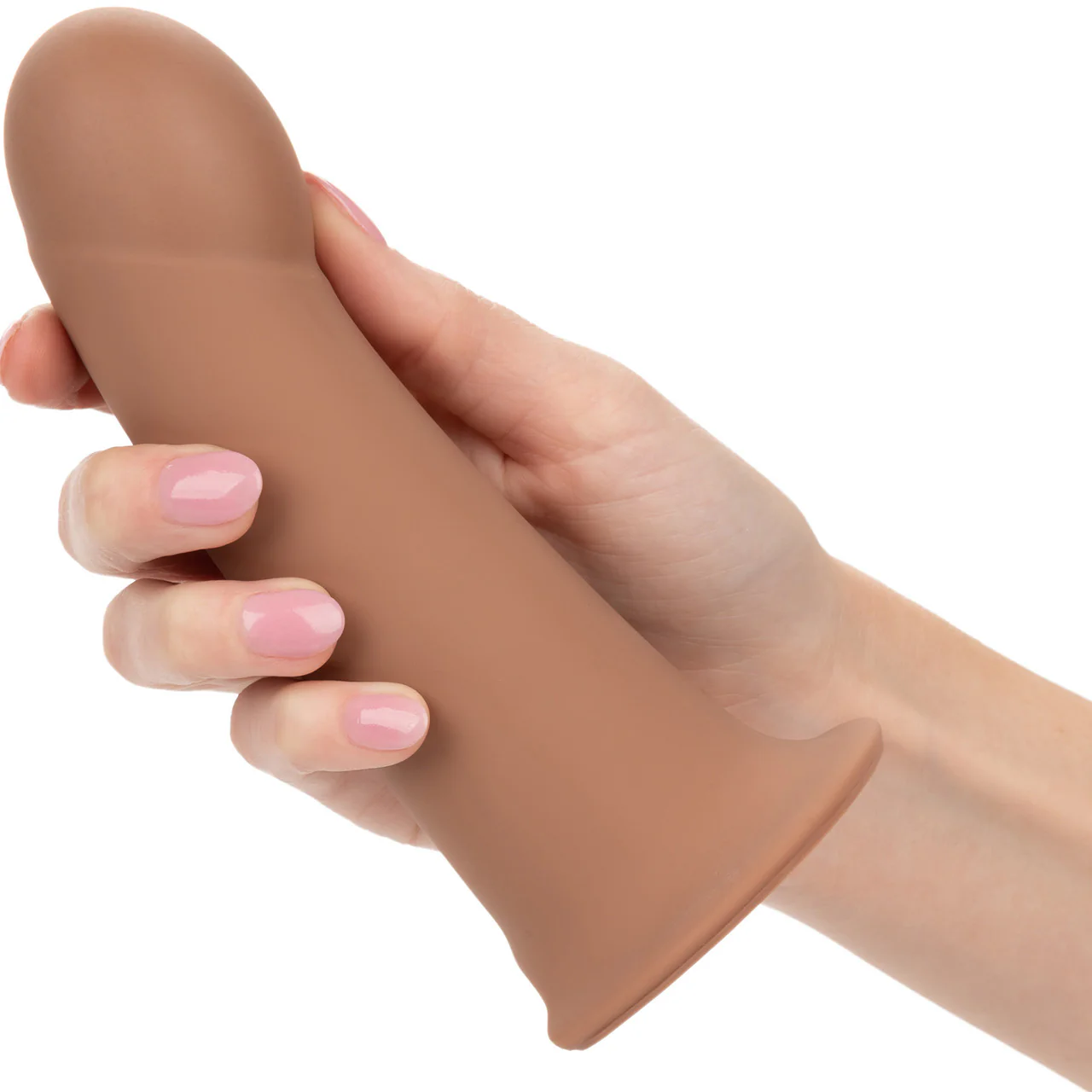 Performance Maxx Silicone 6.25" Hollow Penis Extension With Harness By CalExotics - Chocolate - Image 2