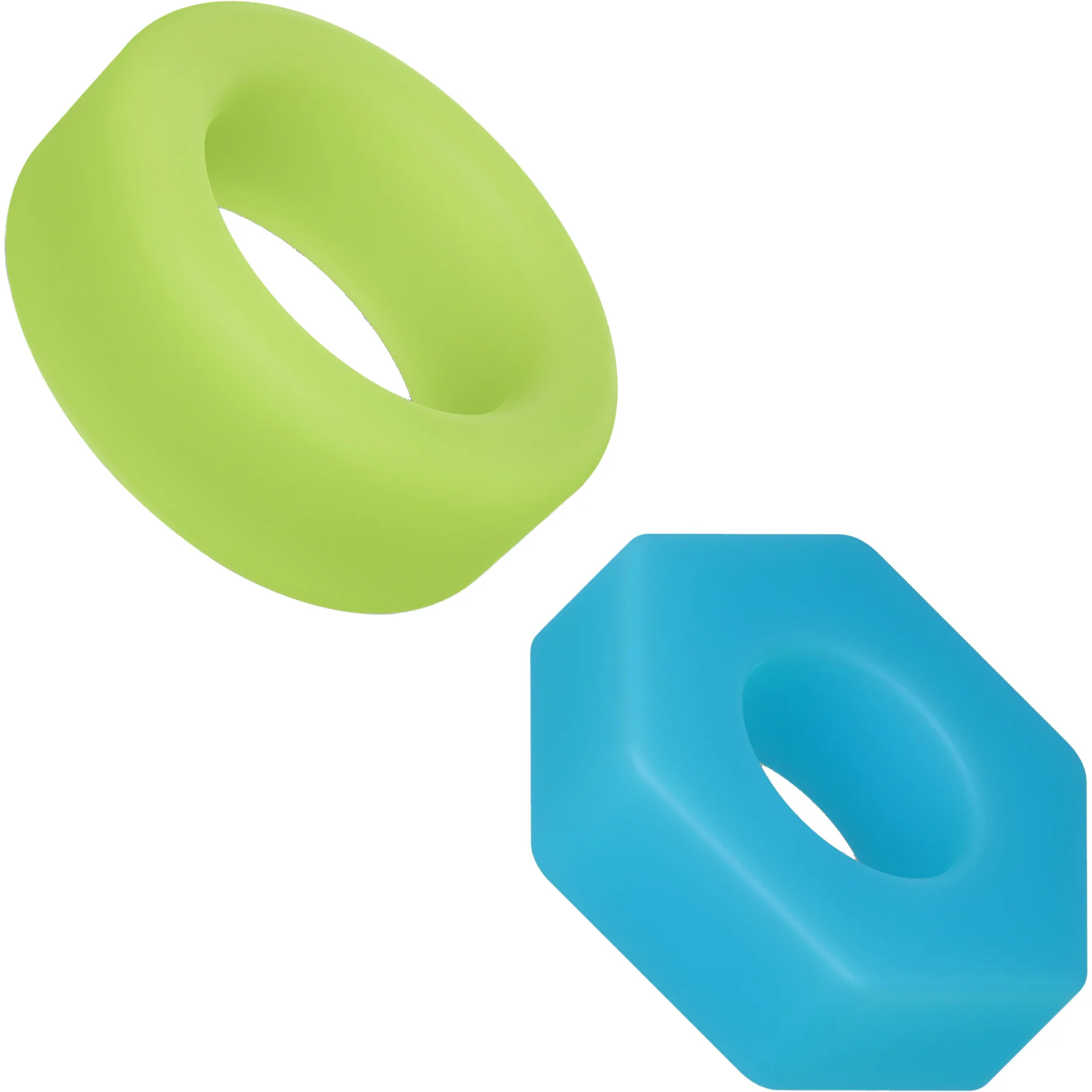 Performance Plus Flash Silicone Glow-in-the-Dark 2 Piece Cock Ring Set By Blush - Image 3