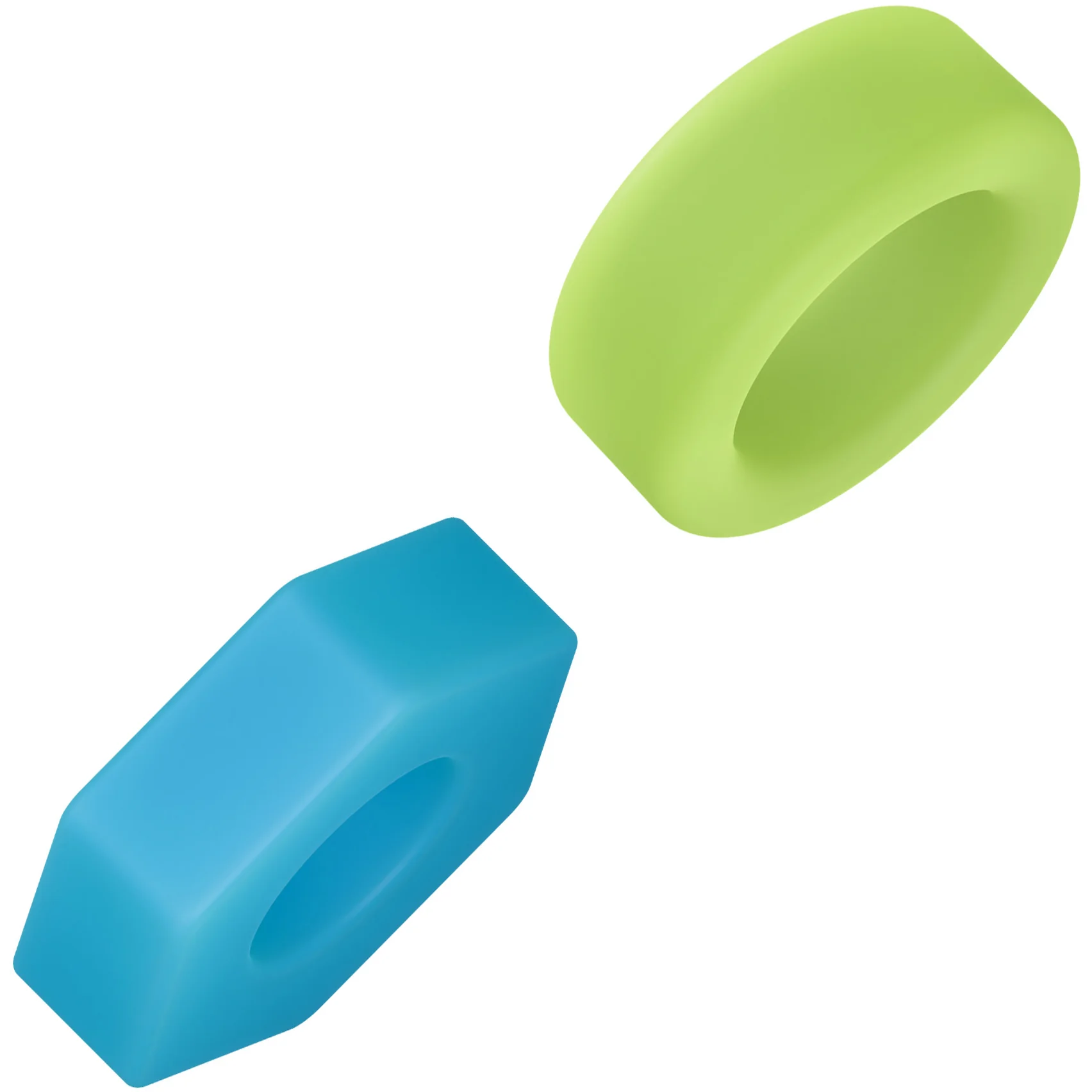 Performance Plus Flash Silicone Glow-in-the-Dark 2 Piece Cock Ring Set By Blush - Image 5