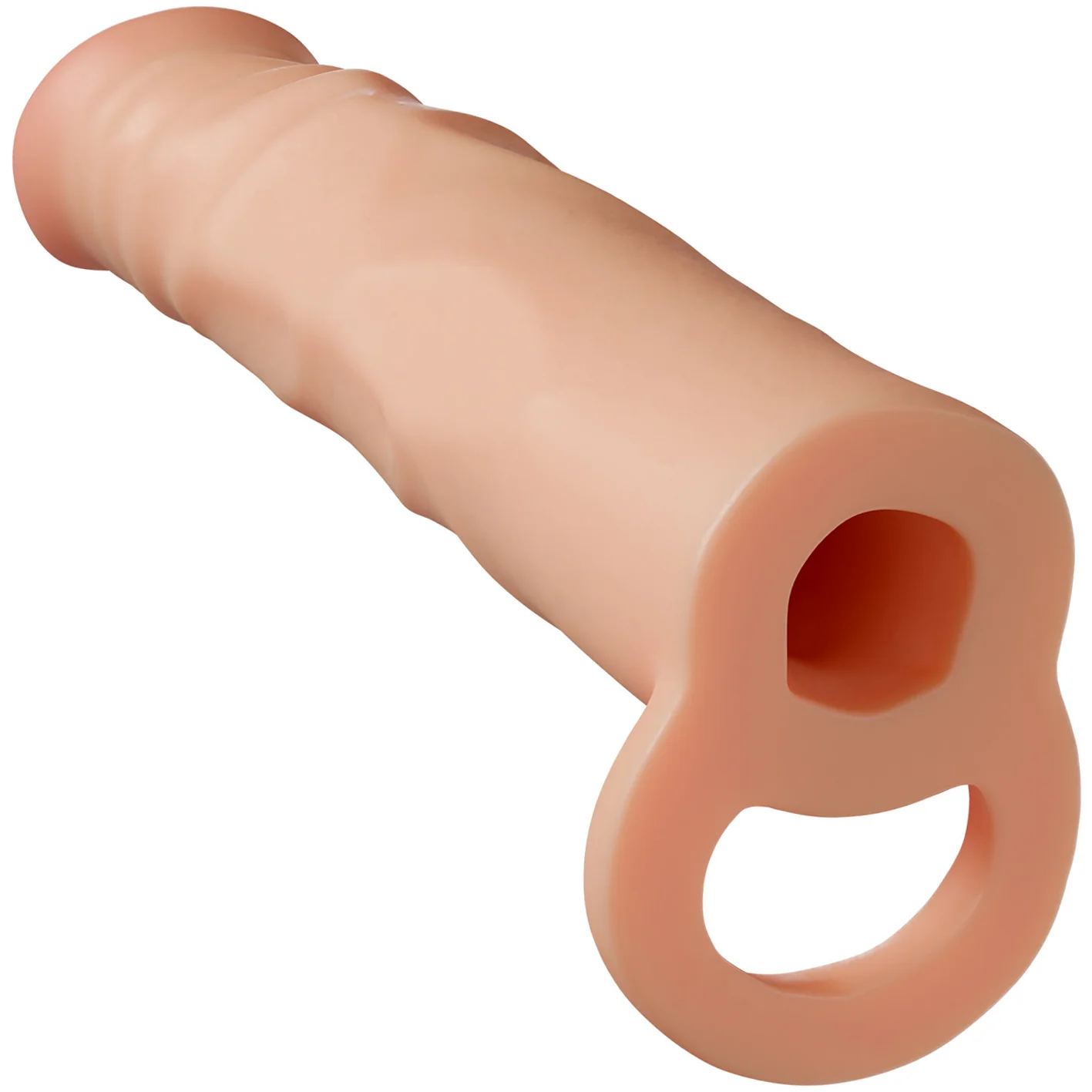 Performance Plus Fortitude Silicone Realistic  2.5" Penis Extender Sleeve With Ball Strap By Blush - Image 7