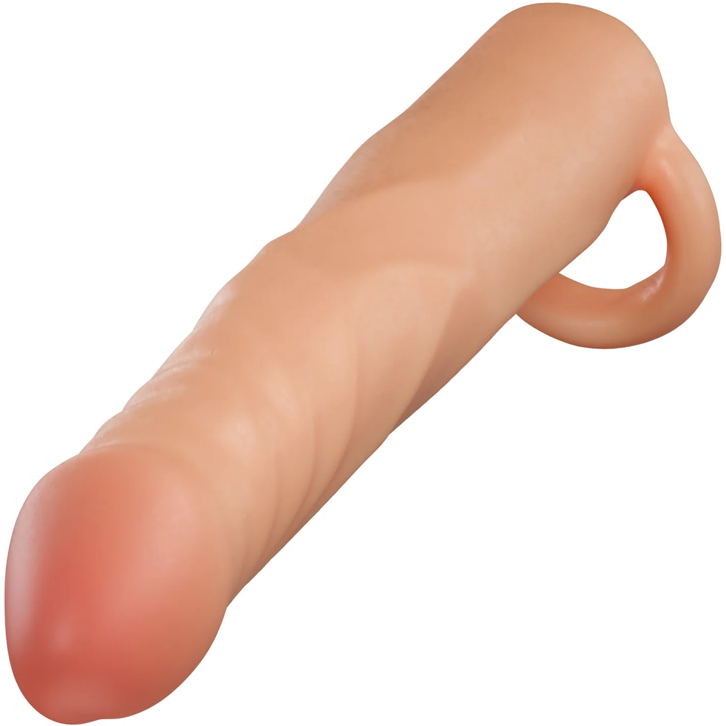 Performance Plus Fortitude Silicone Realistic  2.5" Penis Extender Sleeve With Ball Strap By Blush - Image 9