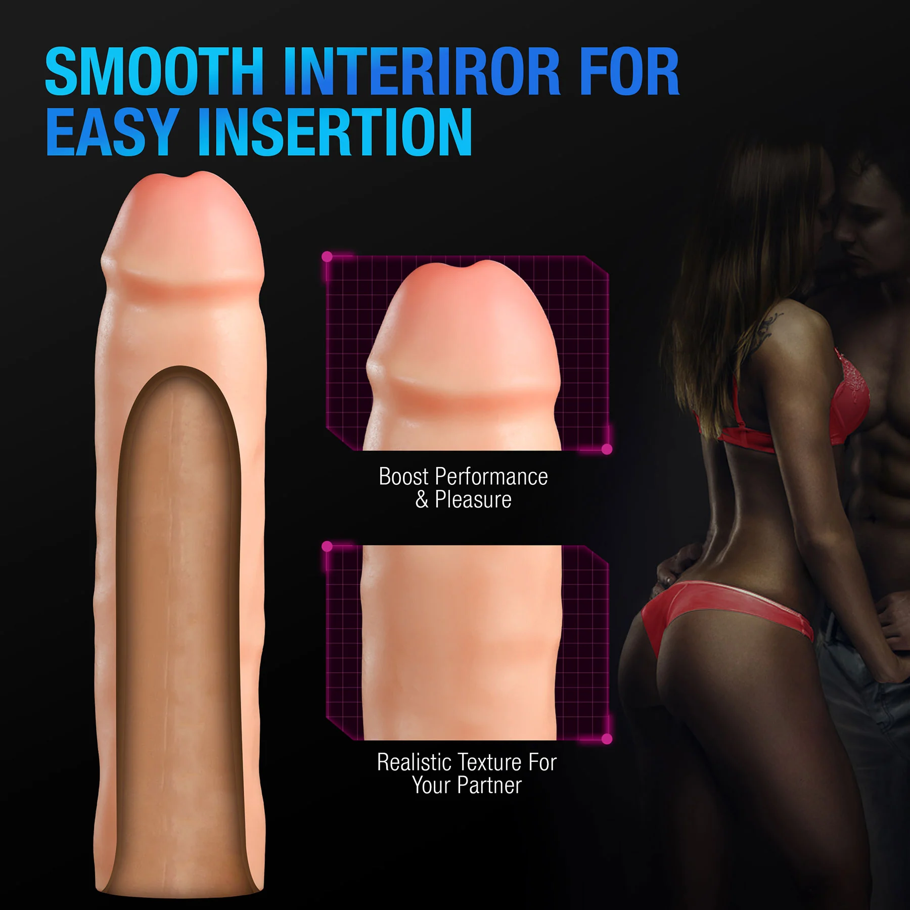 Performance Plus Silicone Realistic Penis Extender Sleeve By Blush - Image 12