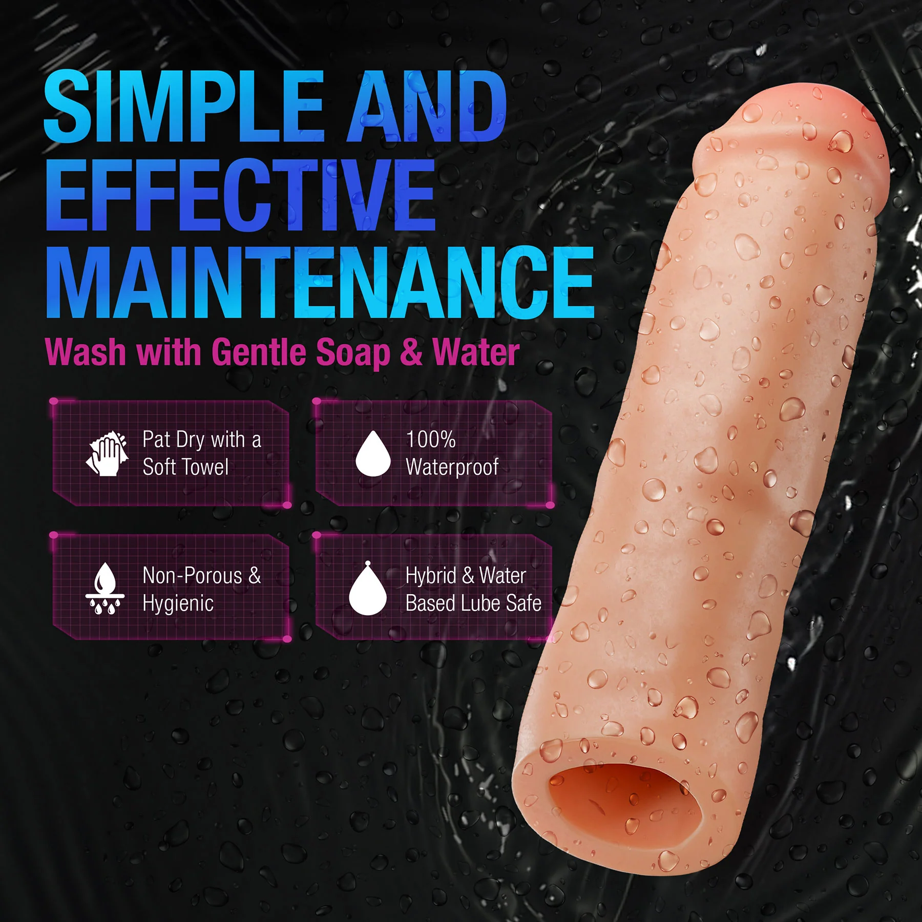 Performance Plus Silicone Realistic Penis Extender Sleeve By Blush - Image 24