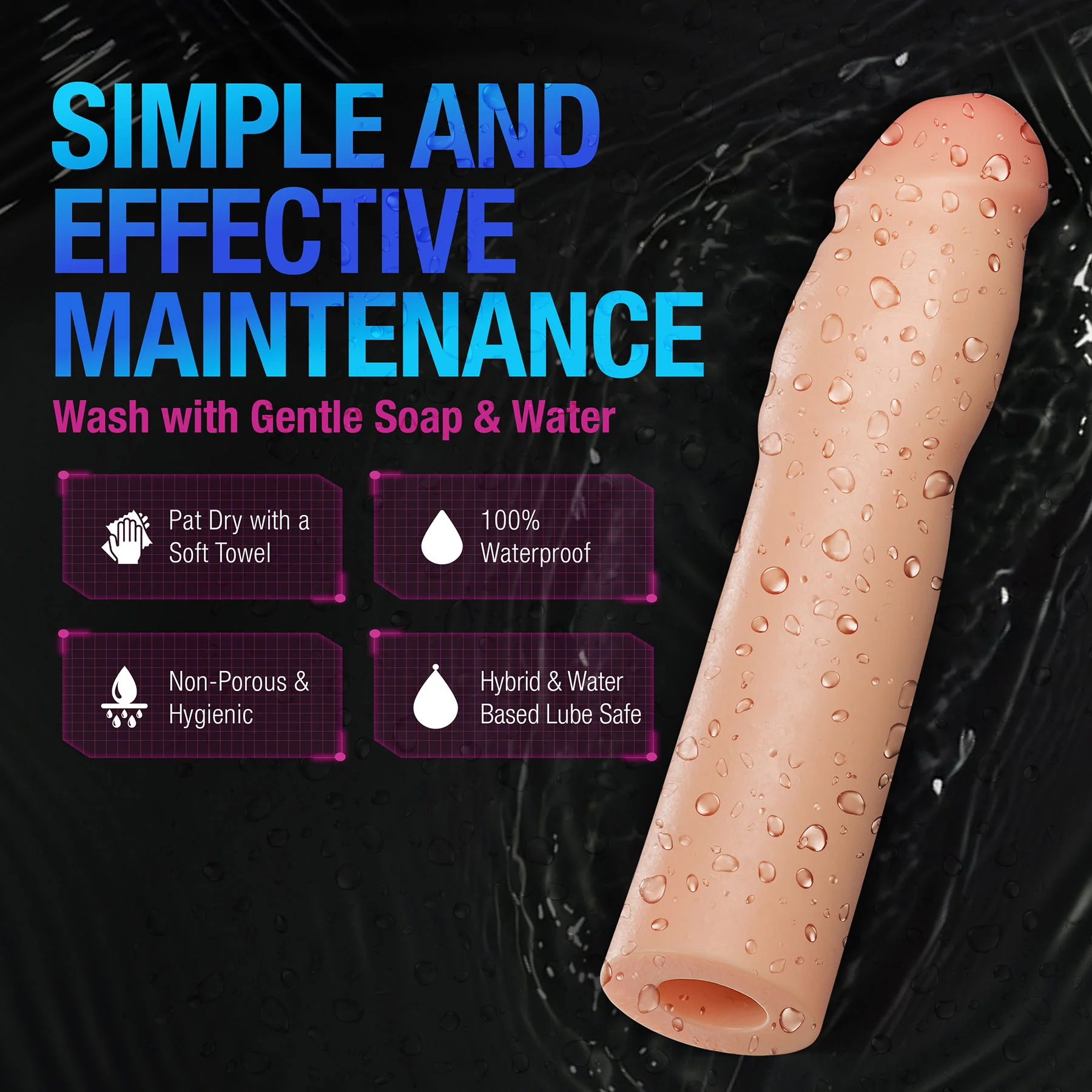 Performance Plus Silicone Realistic Penis Extender Sleeve By Blush - Image 35