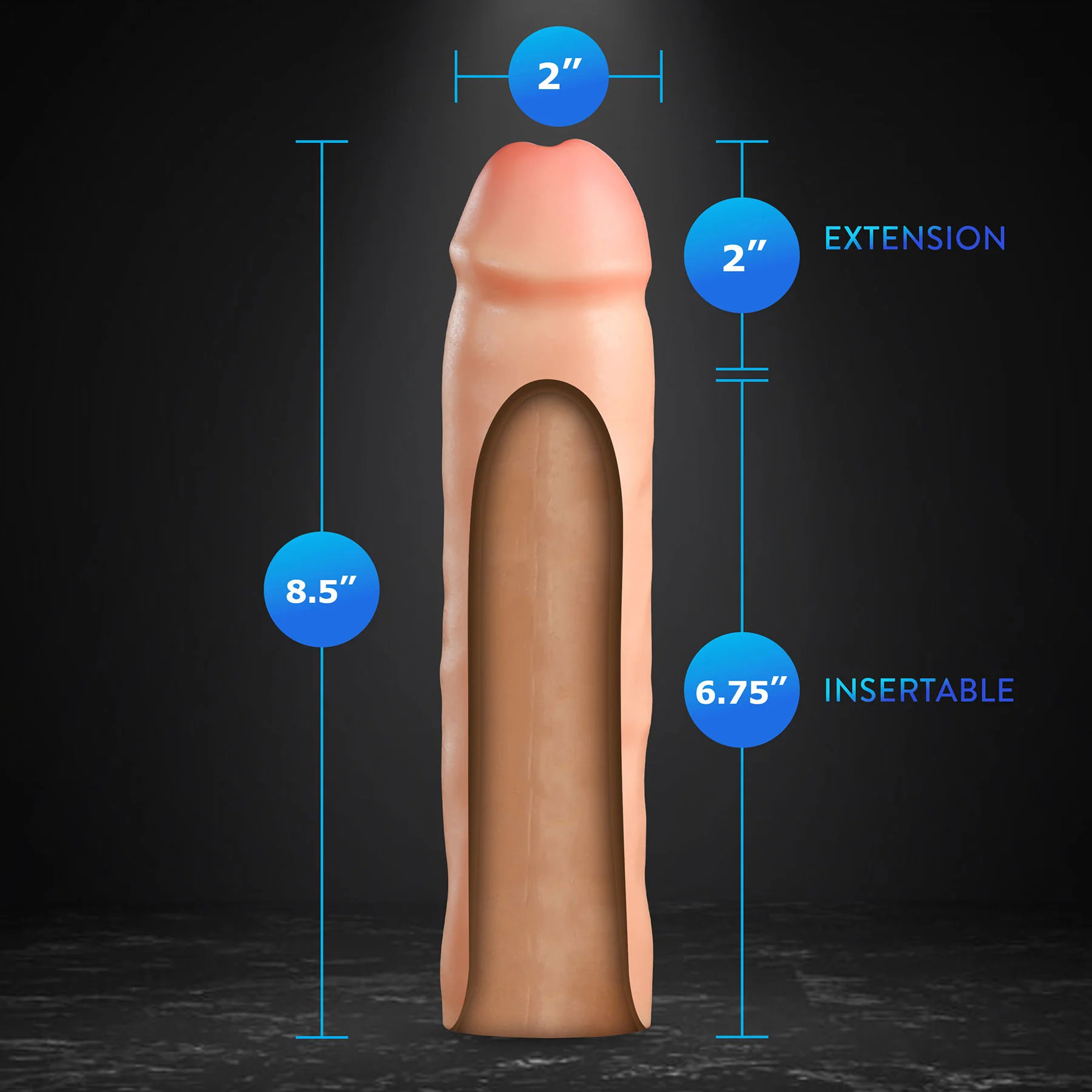 Performance Plus Silicone Realistic Penis Extender Sleeve By Blush - Image 9