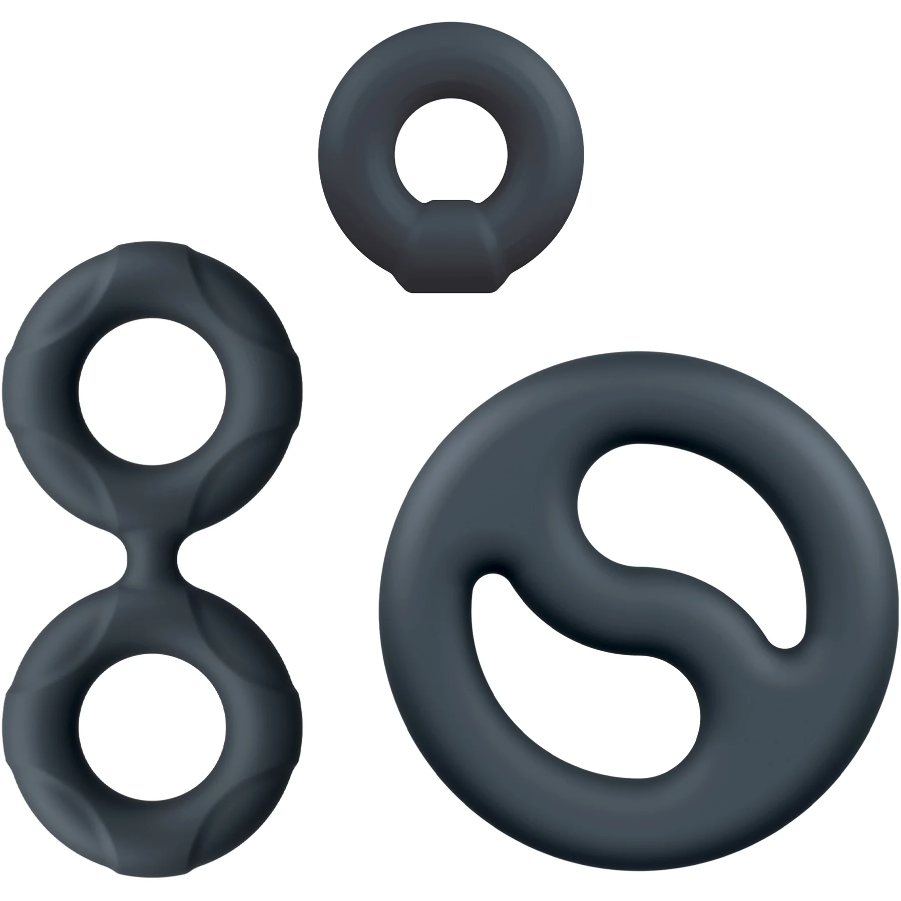 Performance Plus Throttle 3 Piece Silicone Cock Ring Set By Blush