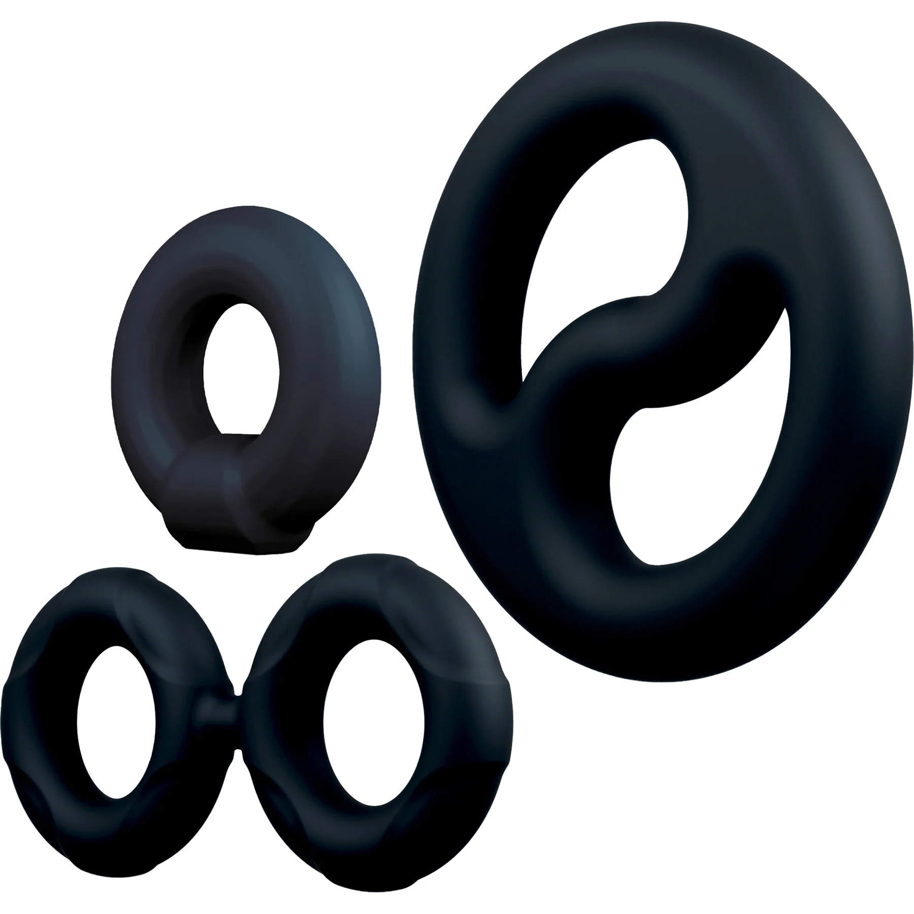 Performance Plus Throttle 3 Piece Silicone Cock Ring Set By Blush - Image 5