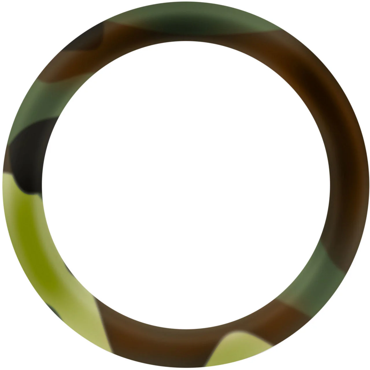 Performance Silicone Camo Cock Ring By Blush Novelties - Green Camouflage - Image 2