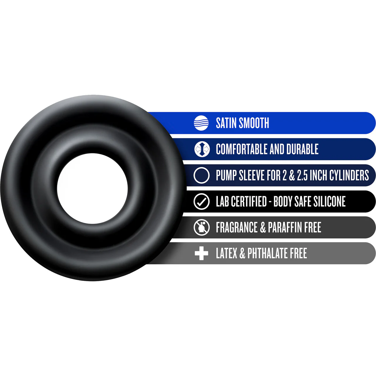 Performance Silicone Pump Sleeve Medium By Blush - For 2" & 2.5" Cylinders - Image 3