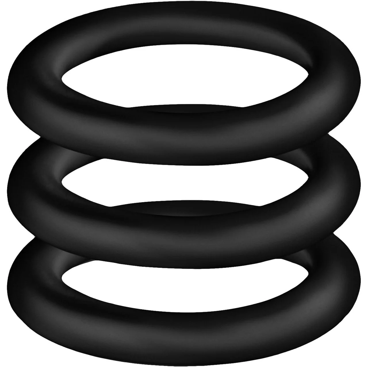 Performance VS2 Pure Premium Small Silicone Cock Rings By Blush Novelties - Black - Image 3