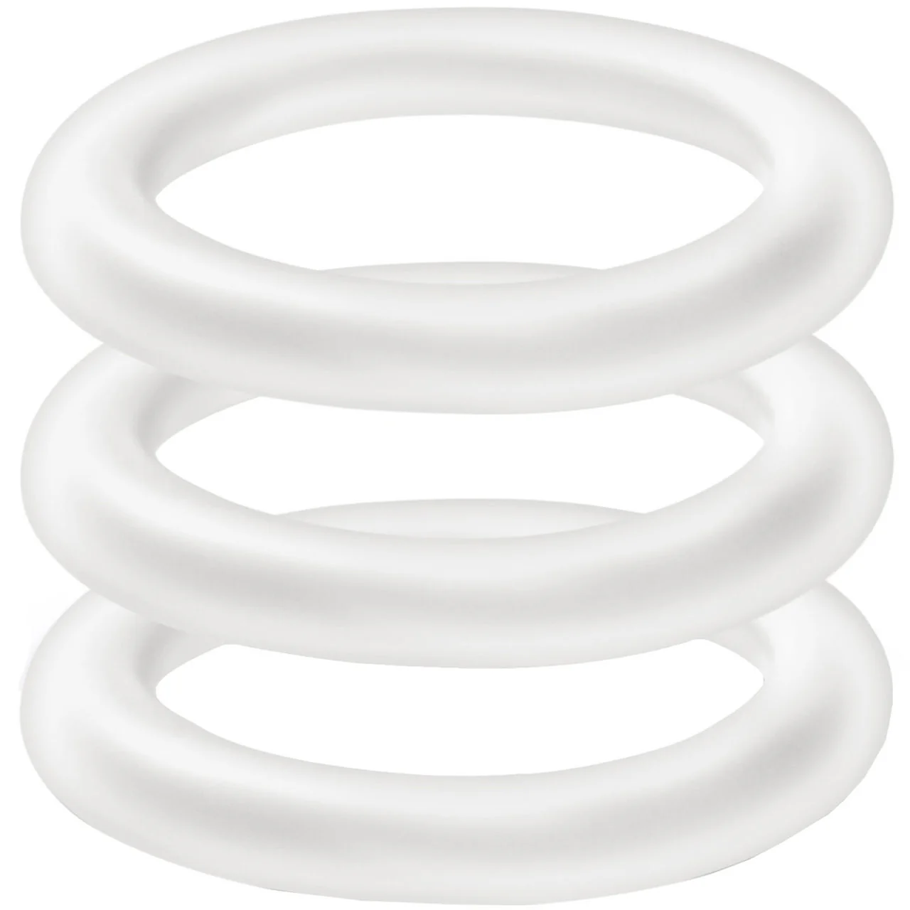 Performance VS2 Pure Premium Small Silicone Cock Rings By Blush Novelties - Glow-In-The-Dark White - Image 3