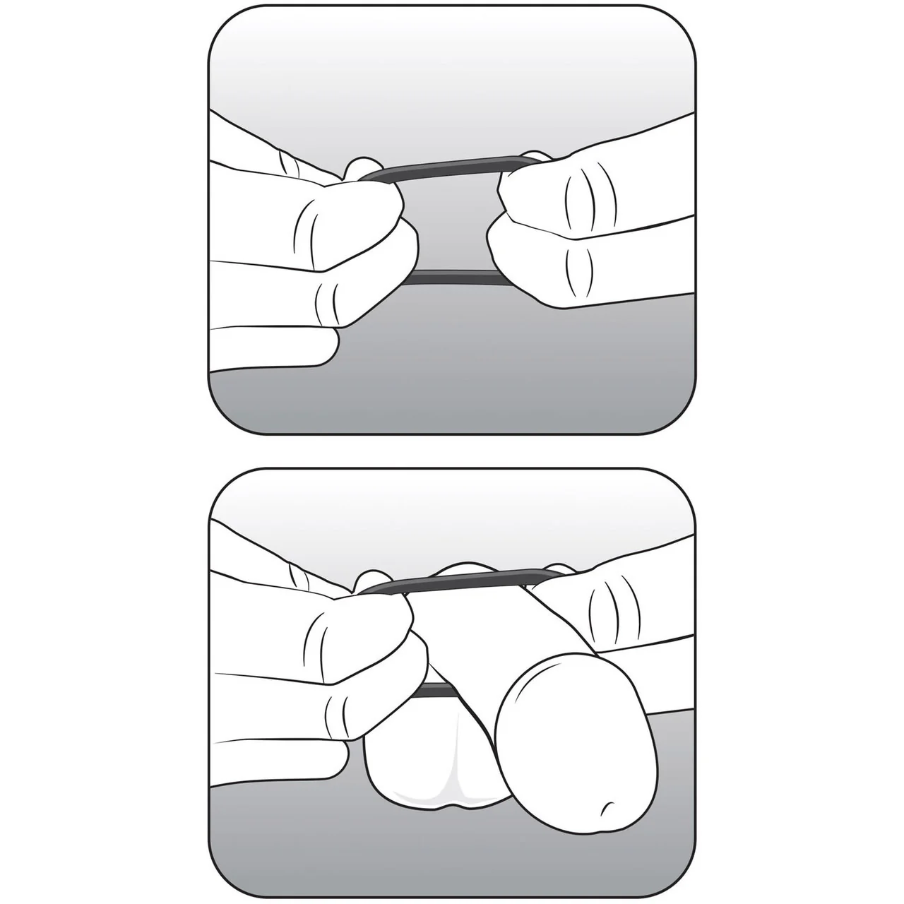Performance VS2 Pure Premium Small Silicone Cock Rings By Blush Novelties - Glow-In-The-Dark White - Image 7