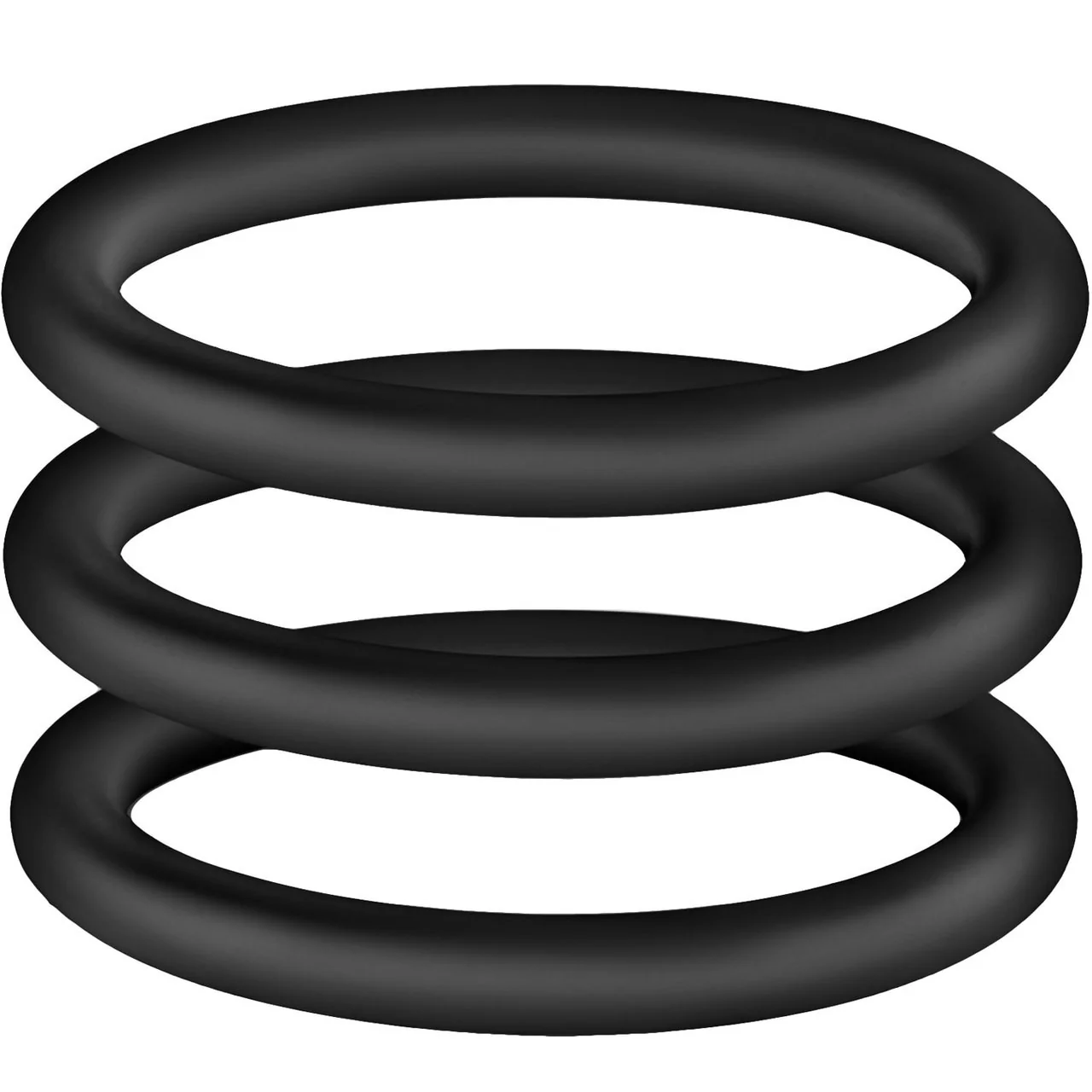 Performance VS3 Pure Premium Large Silicone Cock Rings By Blush Novelties - Black - Image 2