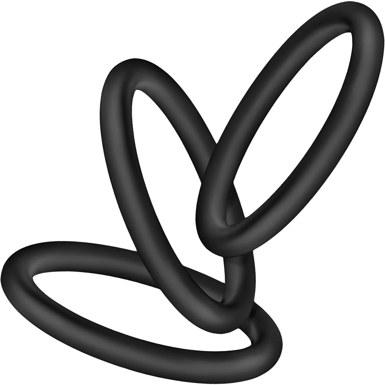Performance VS3 Pure Premium Large Silicone Cock Rings By Blush Novelties - Black - Image 3