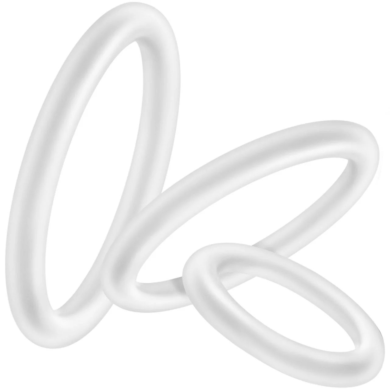 Performance VS4 Pure Premium Silicone Cock Rings By Blush Novelties - Glow-In-The-Dark White - Image 2