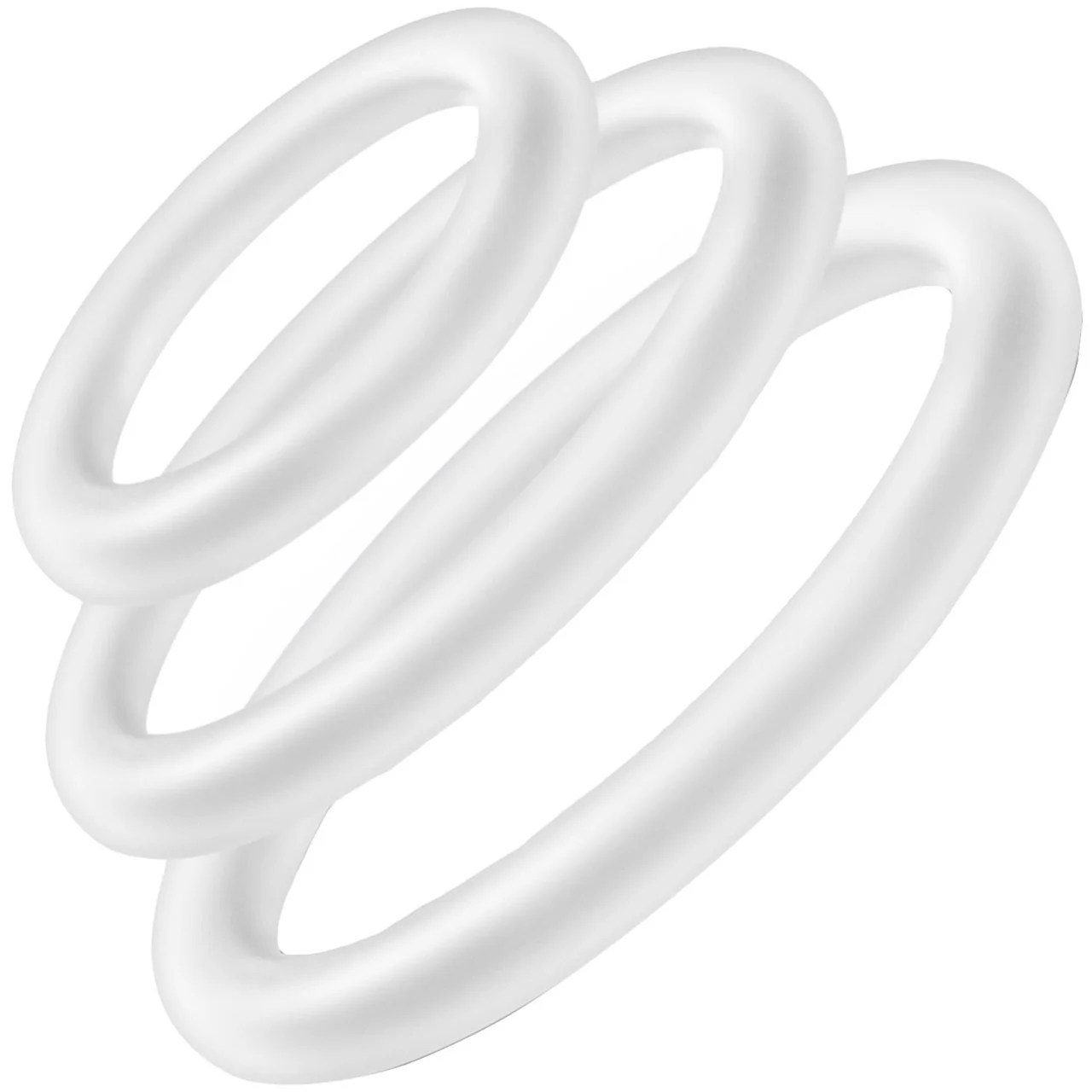 Performance VS4 Pure Premium Silicone Cock Rings By Blush Novelties - Glow-In-The-Dark White - Image 3