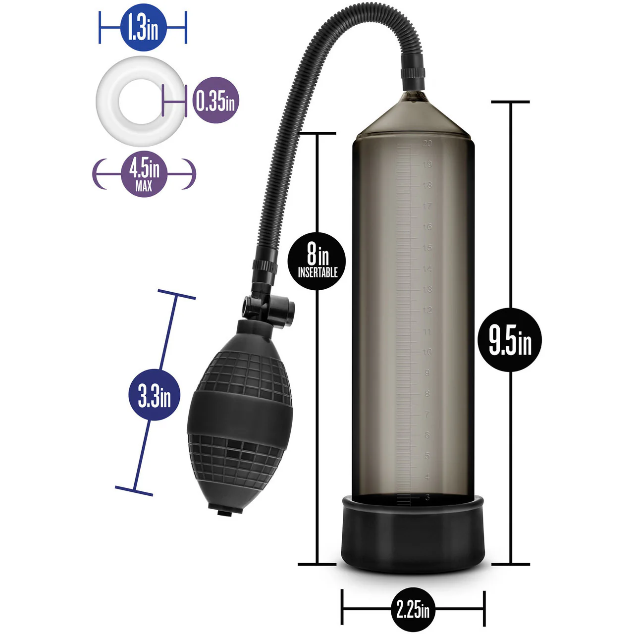 Performance VX101 Enhancement Penis Pump By Blush - Black - Image 4