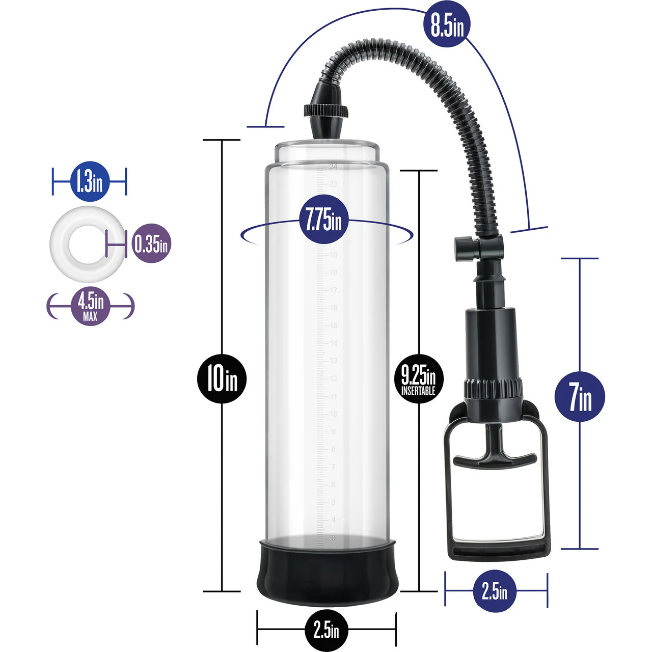 Performance VX3 Male Enhancement Penis Pump System By Blush - Clear - Image 6