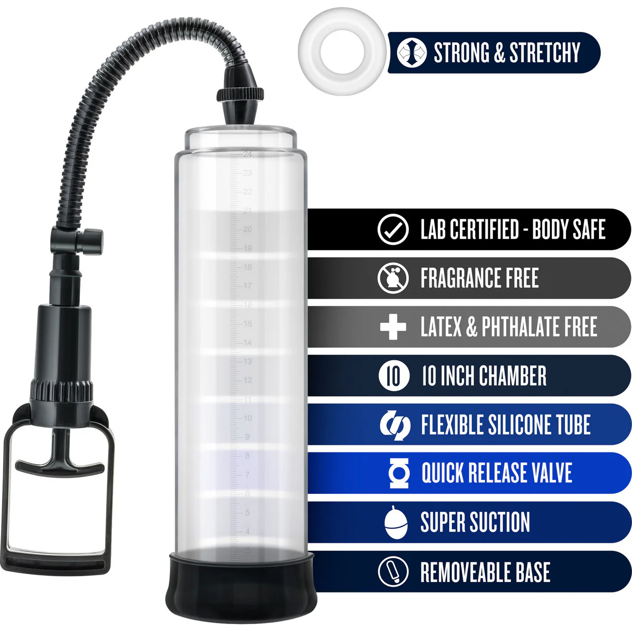 Performance VX4 Male Enhancement Penis Pump System By Blush - Clear - Image 6