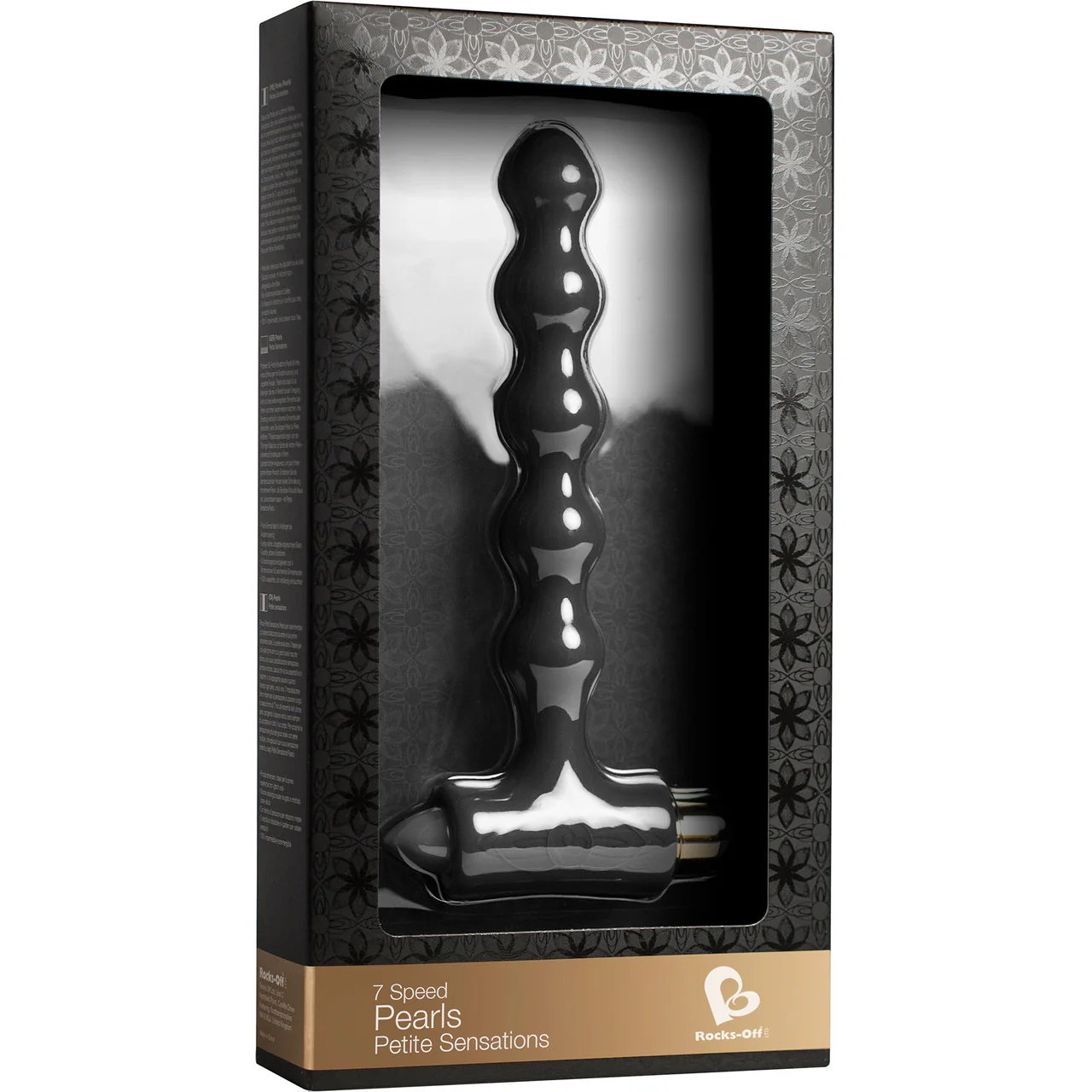 Petite Sensations Pearls 7 Function Vibrating Anal Beads By Rocks-Off - Black - Image 5