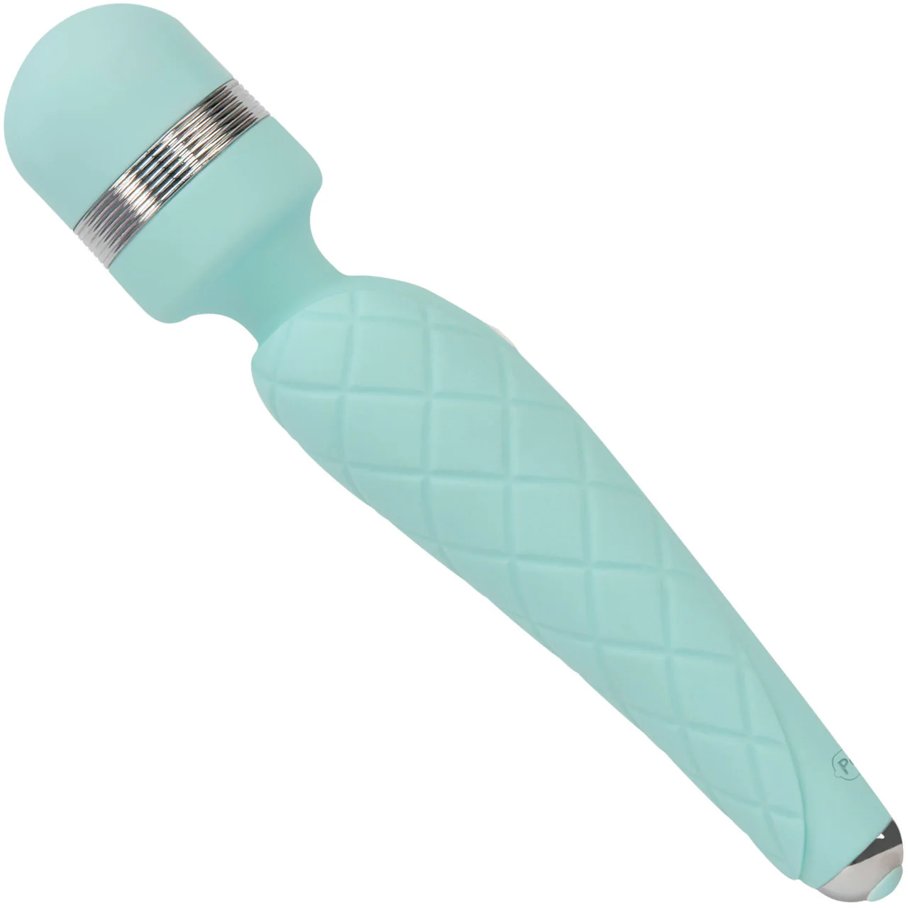 Pillow Talk Cheeky Silicone Rechargeable Wand Style Vibrator - Teal - Image 3