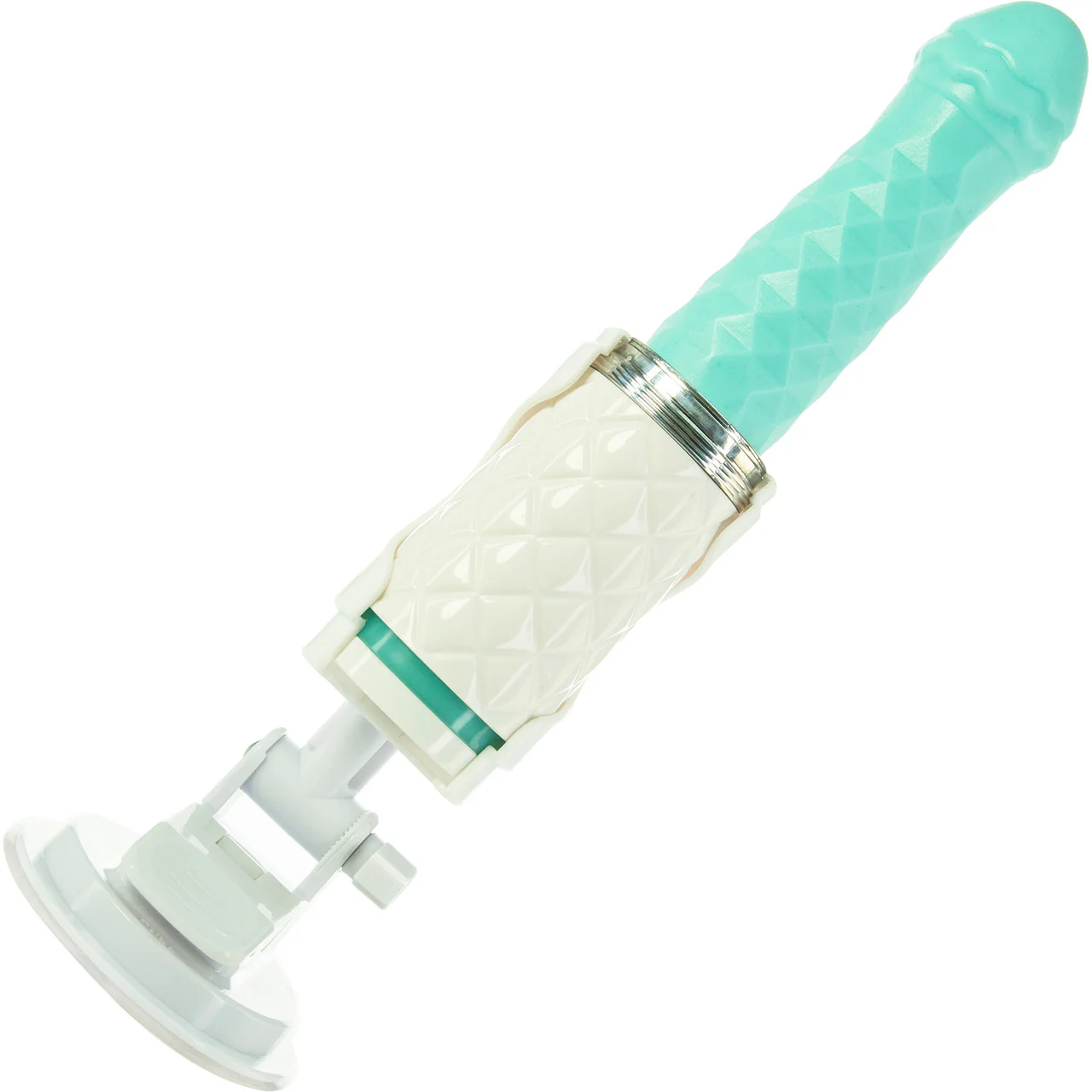 Pillow Talk Feisty Silicone Waterproof Rechargeable Thrusting Vibrator - Teal - Image 3
