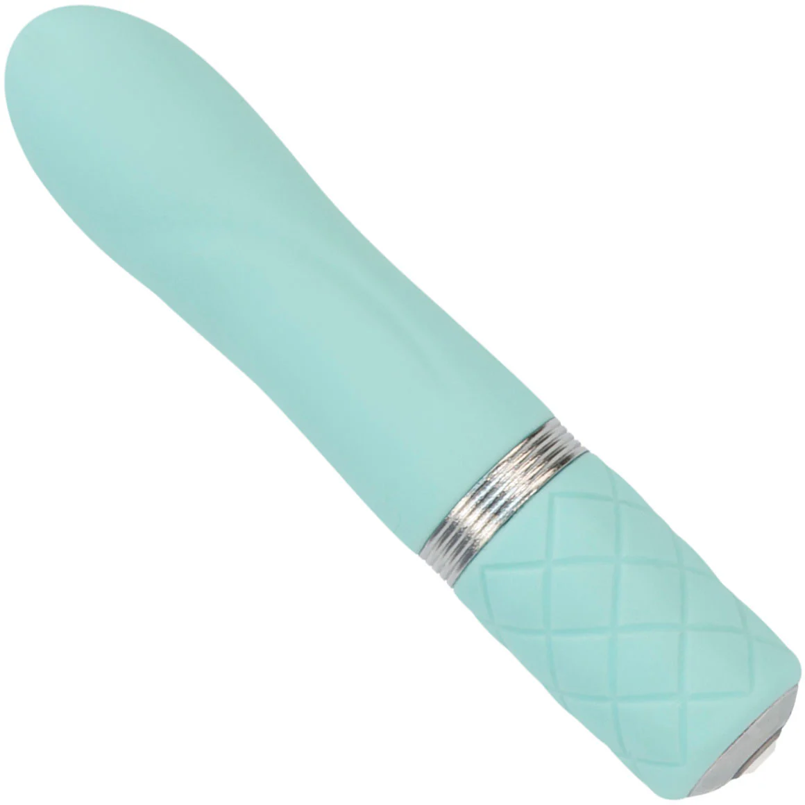 Pillow Talk Flirty Silicone Rechargeable Mini Vibrator - Teal - Image 3