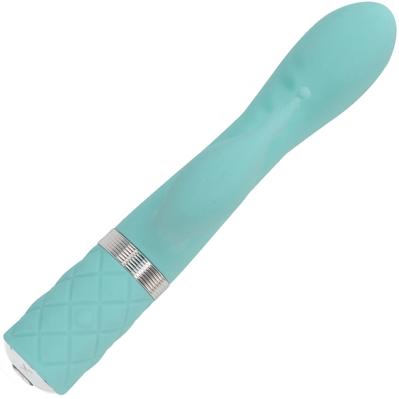 Pillow Talk Kinky Silicone Waterproof Rechargeable Dual Stimulation Vibrator - Teal - Image 3