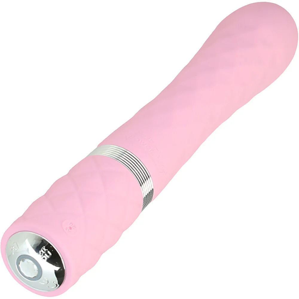 Pillow Talk Lively Silicone Waterproof Rechargeable Rotating Dual Stimulation Vibrator - Pink - Image 5