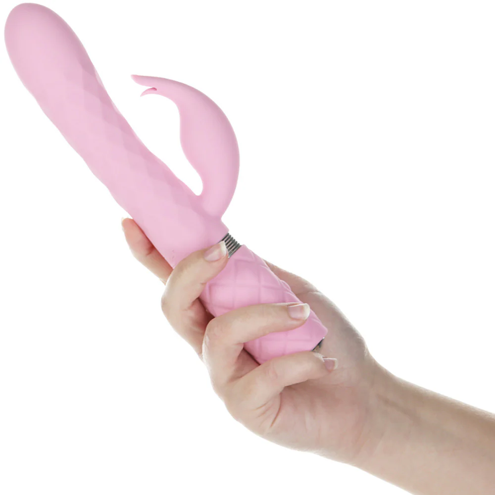 Pillow Talk Lively Silicone Waterproof Rechargeable Rotating Dual Stimulation Vibrator - Pink - Image 8