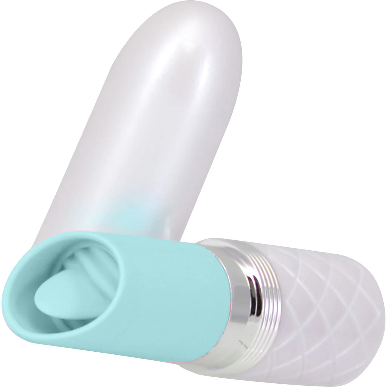 Pillow Talk Lusty Luxurious Rechargeable Silicone Flickering Massager - Teal - Image 2