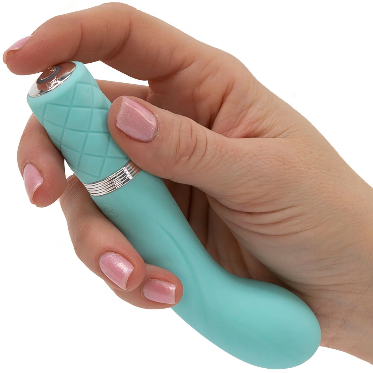 Pillow Talk Racy Silicone Rechargeable G-Spot Vibrator - Teal - Image 4