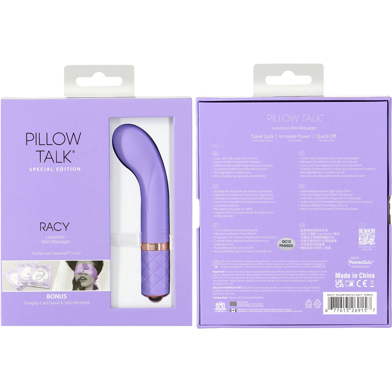 Pillow Talk Racy Special Edition Silicone G-Spot Vibrator - Purple & Rose Gold - Image 10