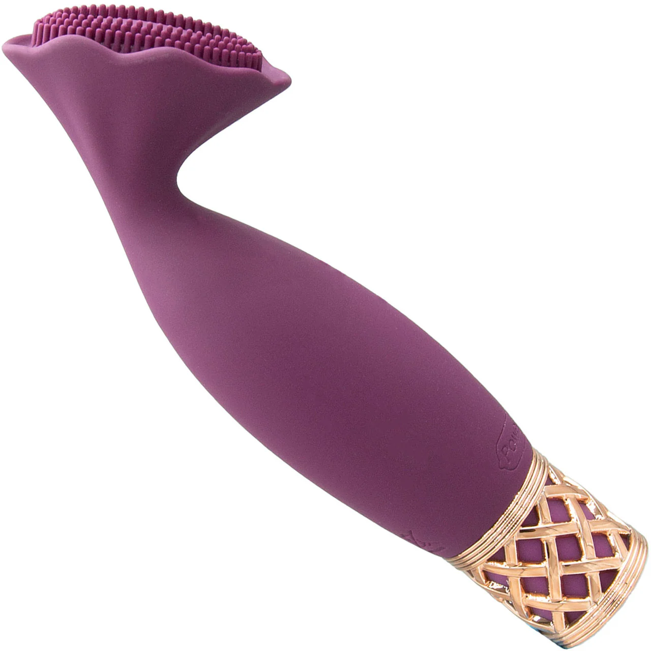Pillow Talk Secrets Passion Rechargeable Silicone Clitoral Massager - Wine & Rose Gold - Image 2