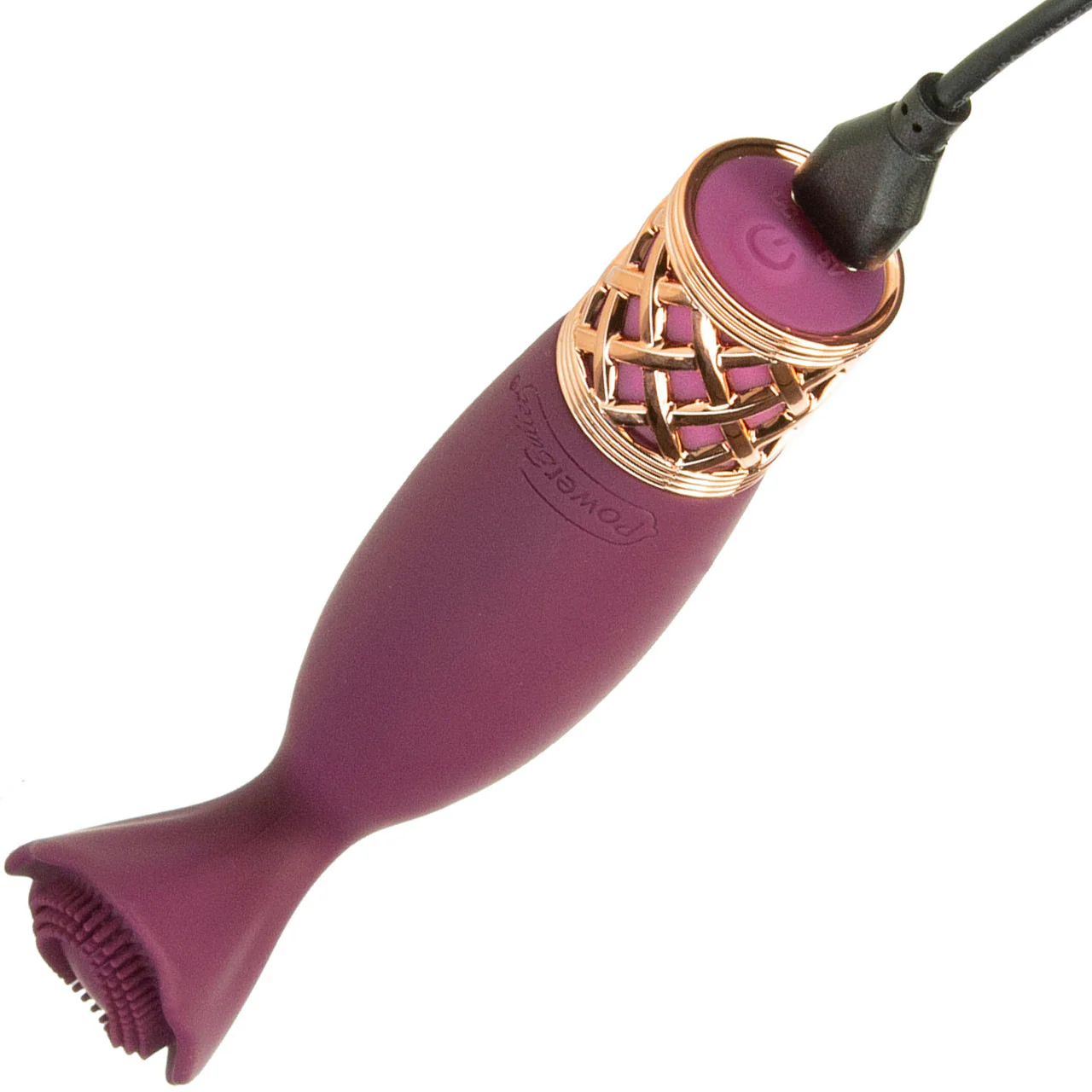 Pillow Talk Secrets Passion Rechargeable Silicone Clitoral Massager - Wine & Rose Gold - Image 5