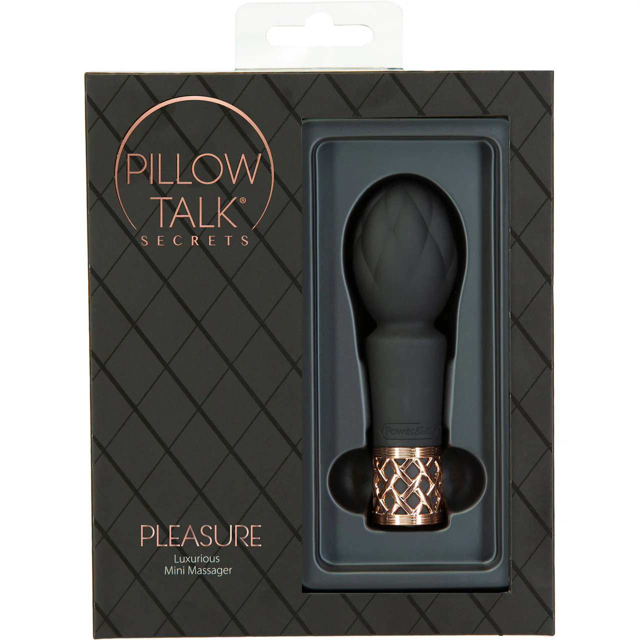 Pillow Talk Secrets Pleasure Rechargeable Silicone Mini Wand - Black & Rose Gold - Image 8
