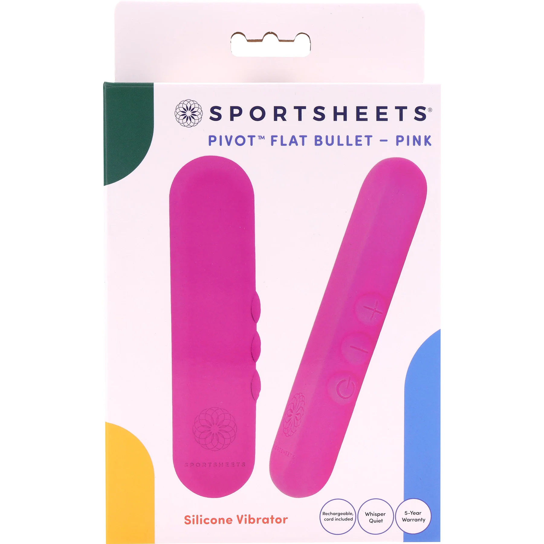 Pivot Flat Rechargeable Silicone Bullet By Sportsheets - Image 14