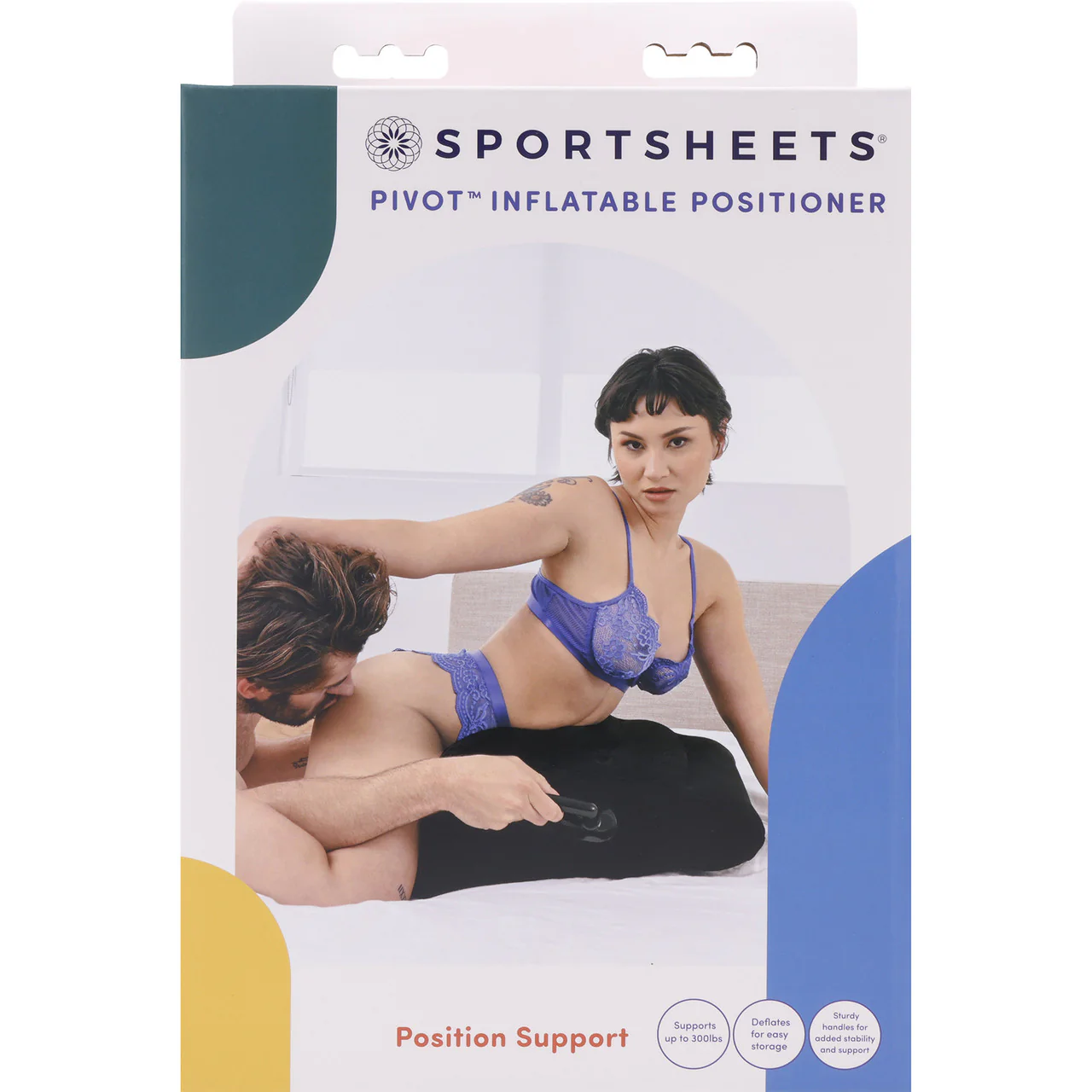 Pivot Inflatable Positioner Sex Pillow With Handles By Sportsheets - Black - Image 18