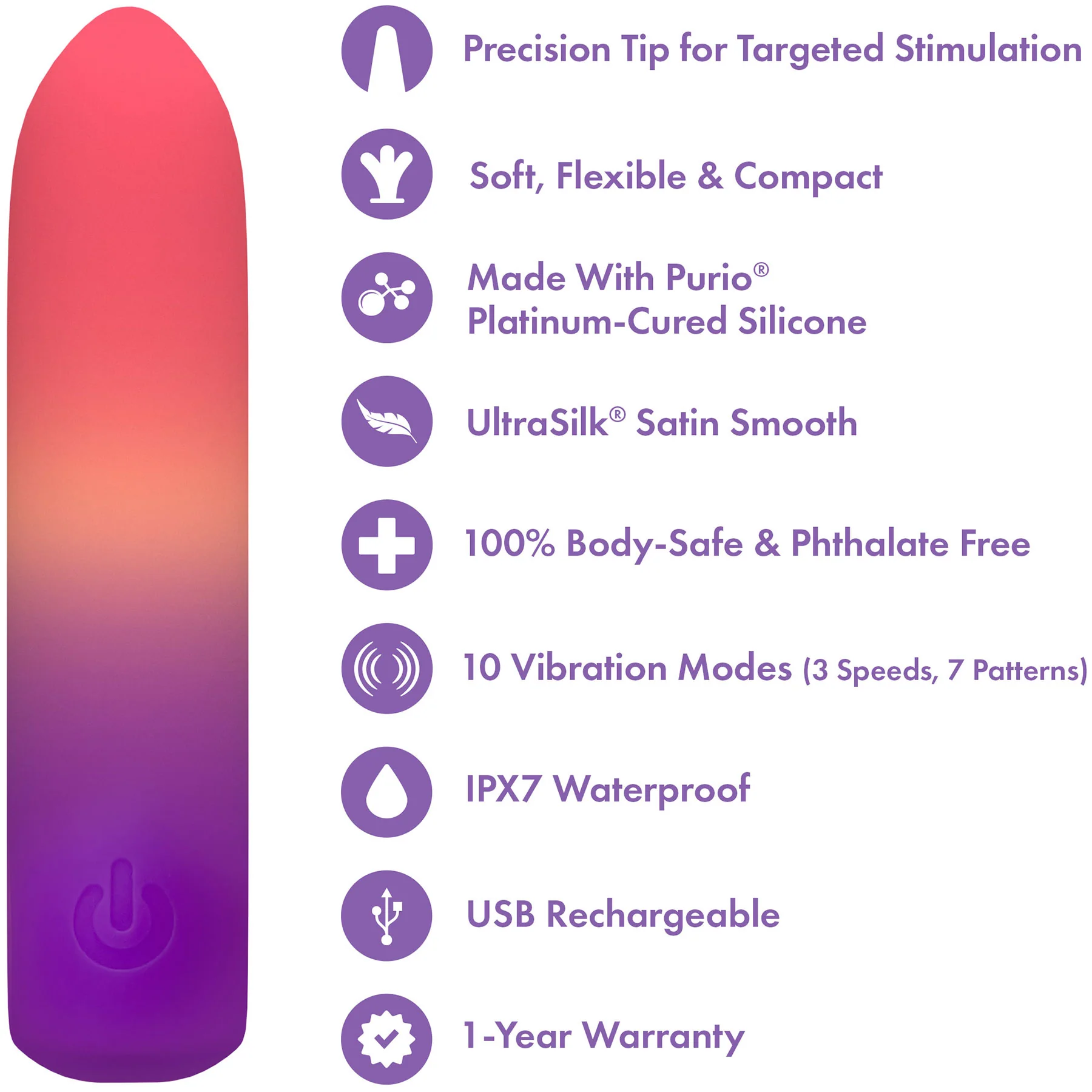 Play With Me Bullet Rechargeable Silicone Vibrator By Blush - Image 21