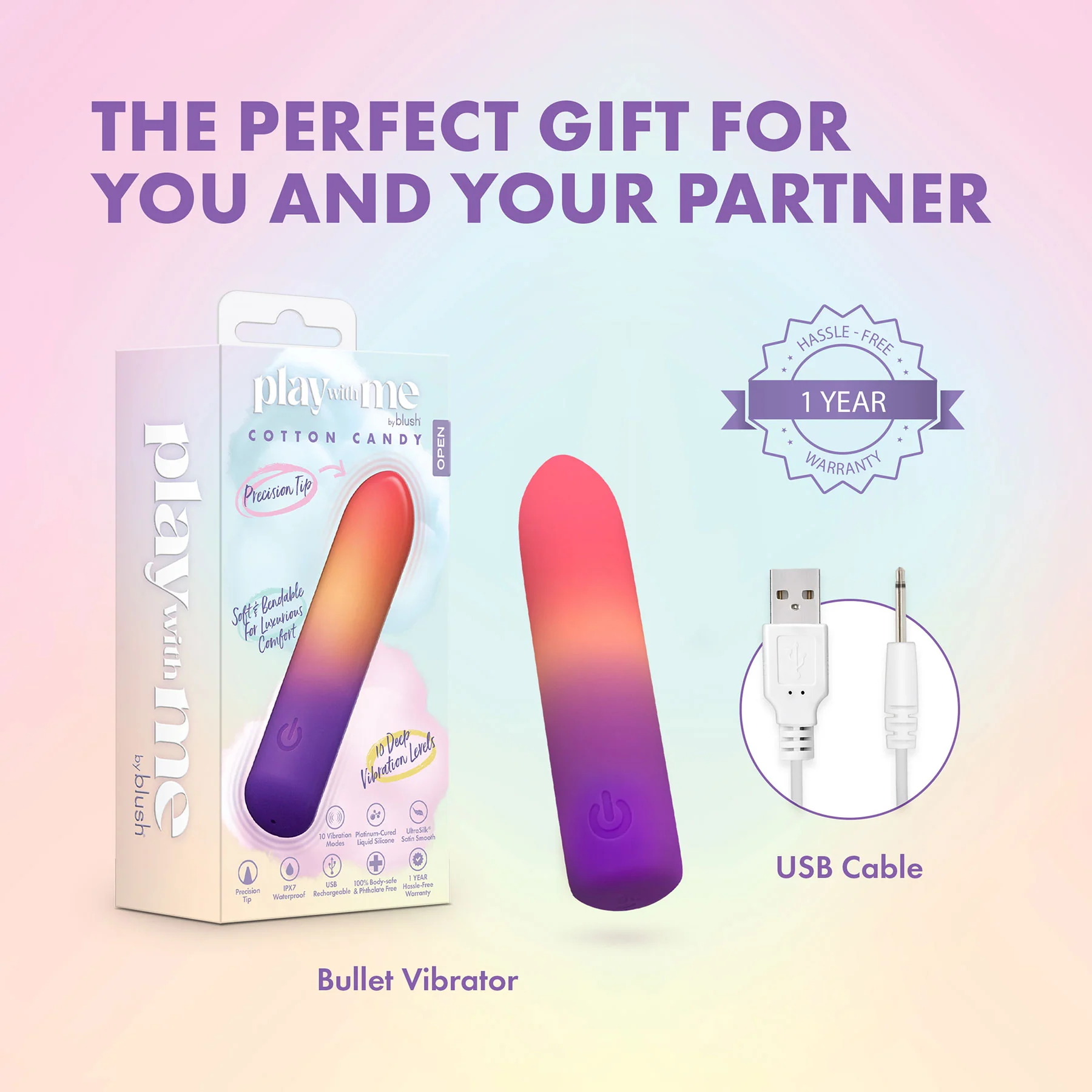 Play With Me Bullet Rechargeable Silicone Vibrator By Blush - Image 26