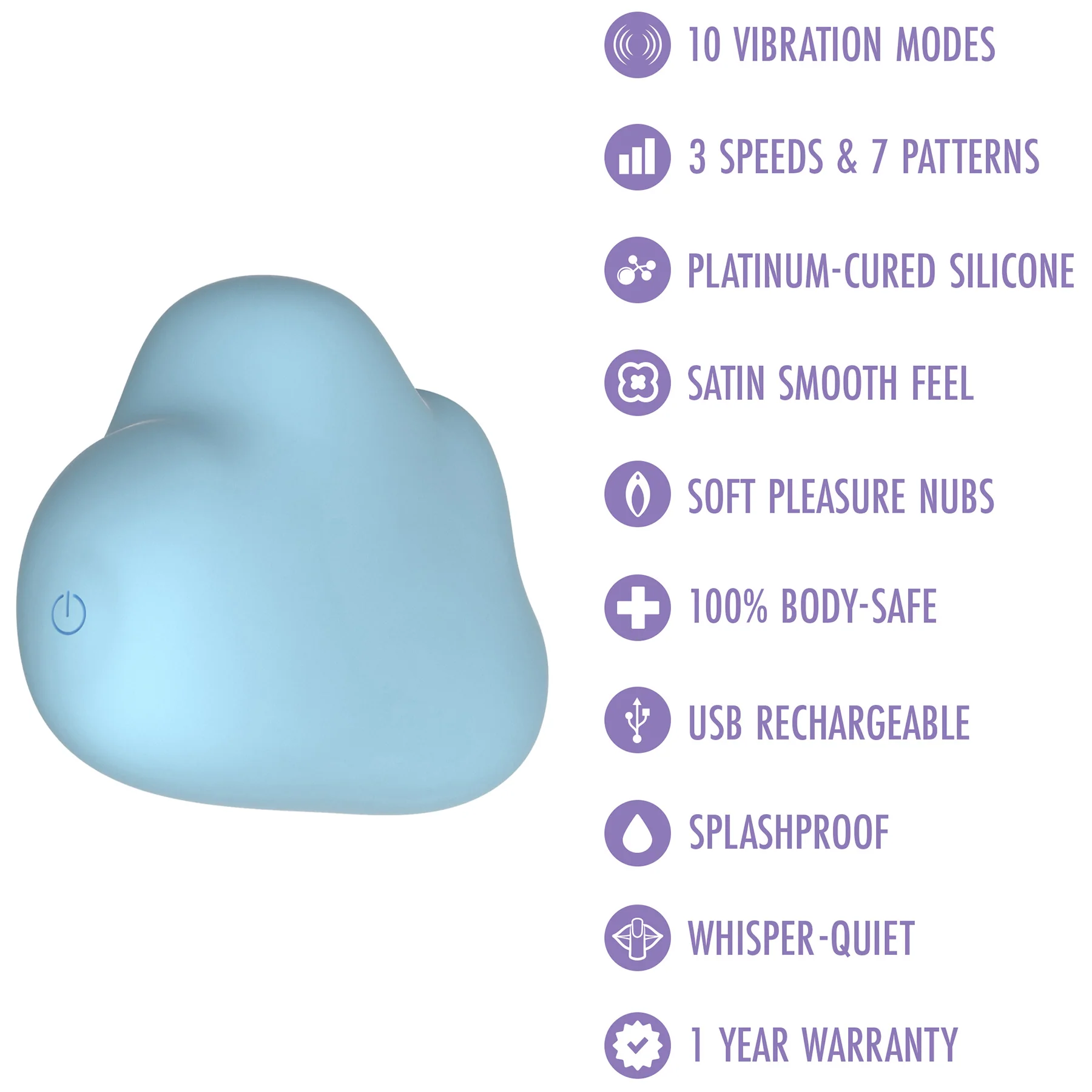 Play With Me Cuddle Cloud Silicone Rechargeable Clitoral Stimulator By Blush - Image 11