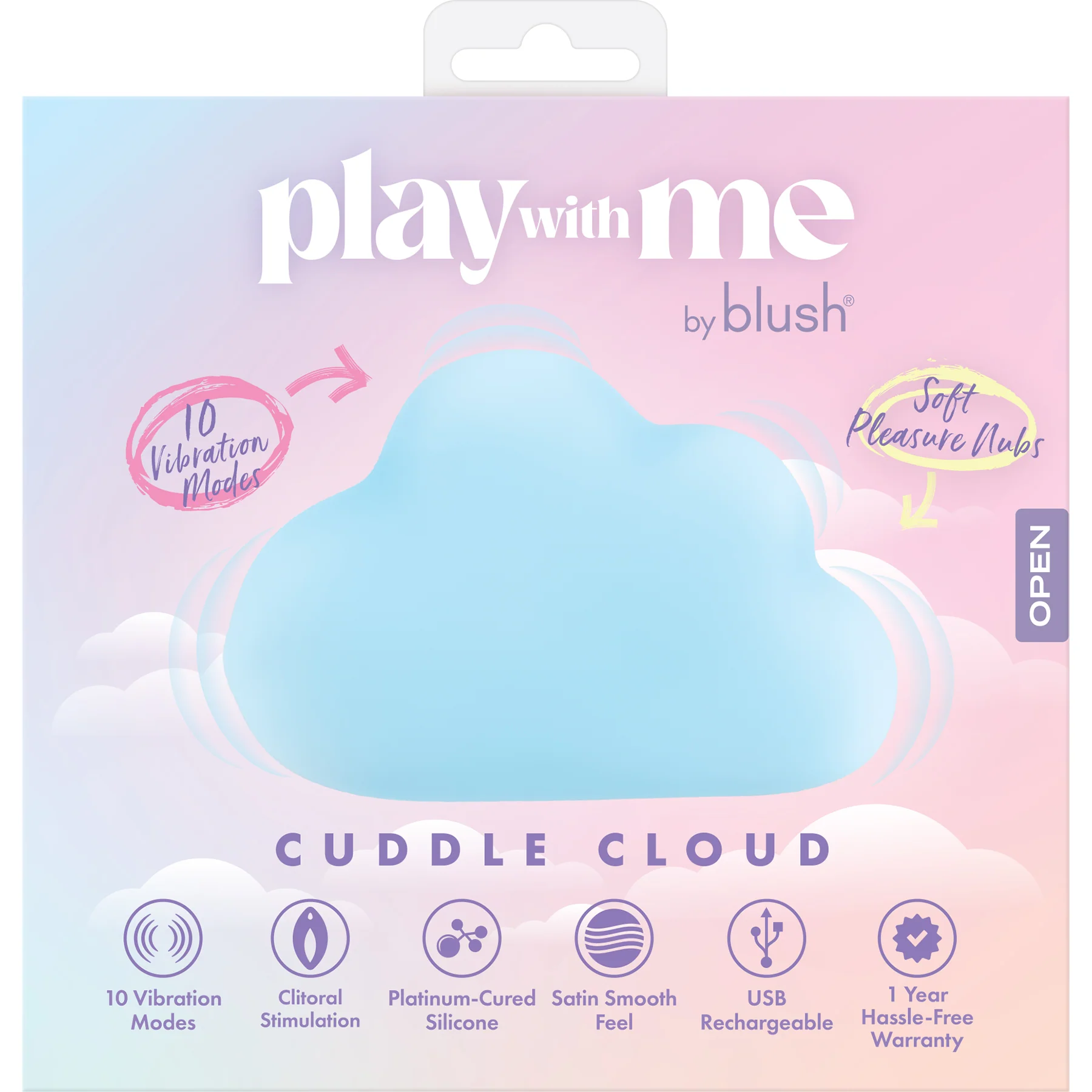 Play With Me Cuddle Cloud Silicone Rechargeable Clitoral Stimulator By Blush - Image 13