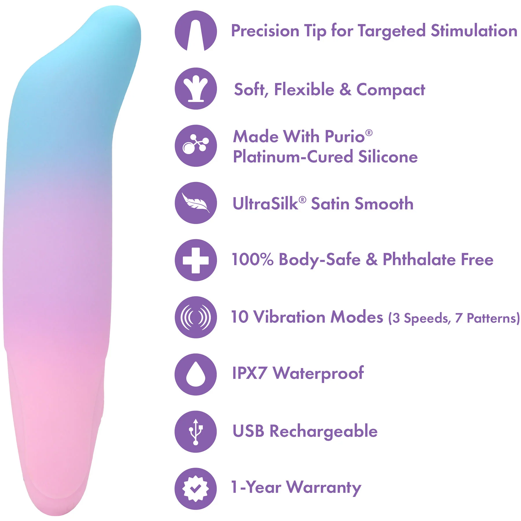 Play With Me Dolphin Rechargeable Silicone G-Spot Bullet Vibrator By Blush - Image 11