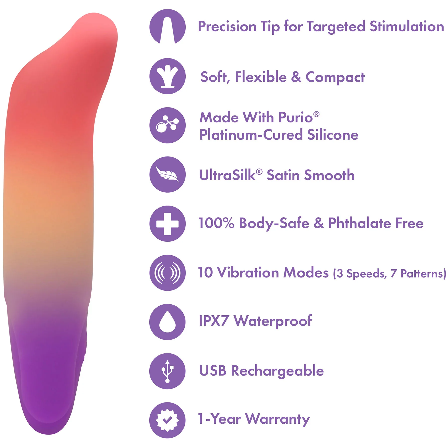 Play With Me Dolphin Rechargeable Silicone G-Spot Bullet Vibrator By Blush - Image 24