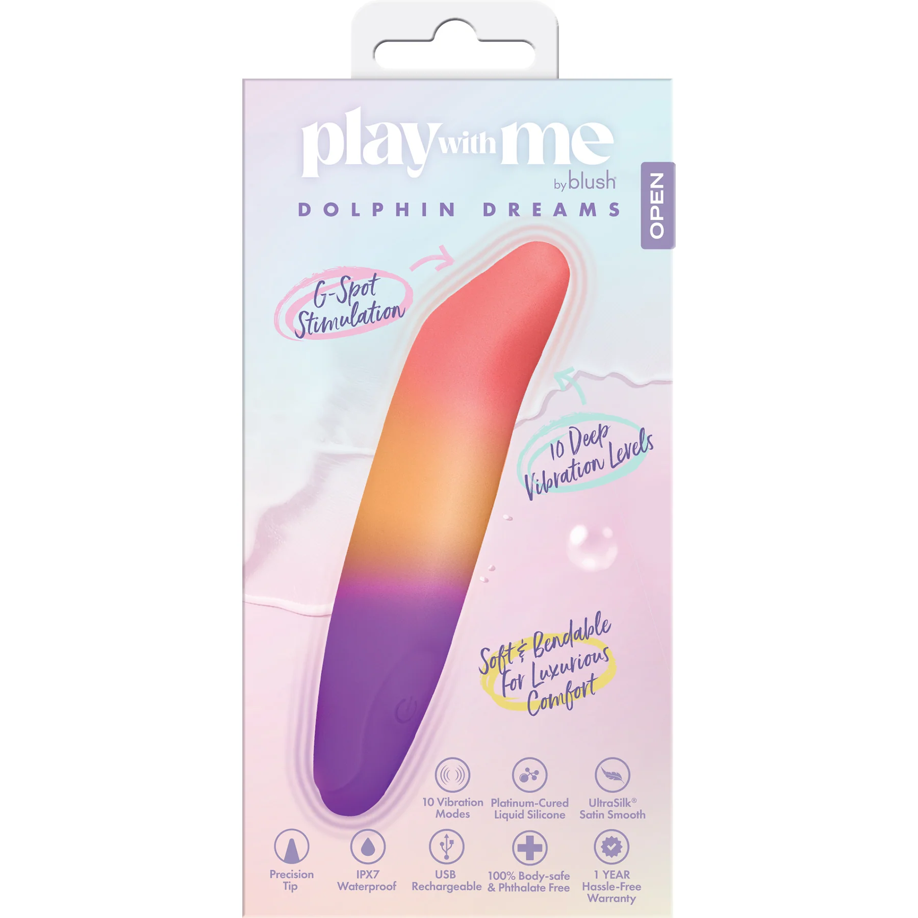 Play With Me Dolphin Rechargeable Silicone G-Spot Bullet Vibrator By Blush - Image 28