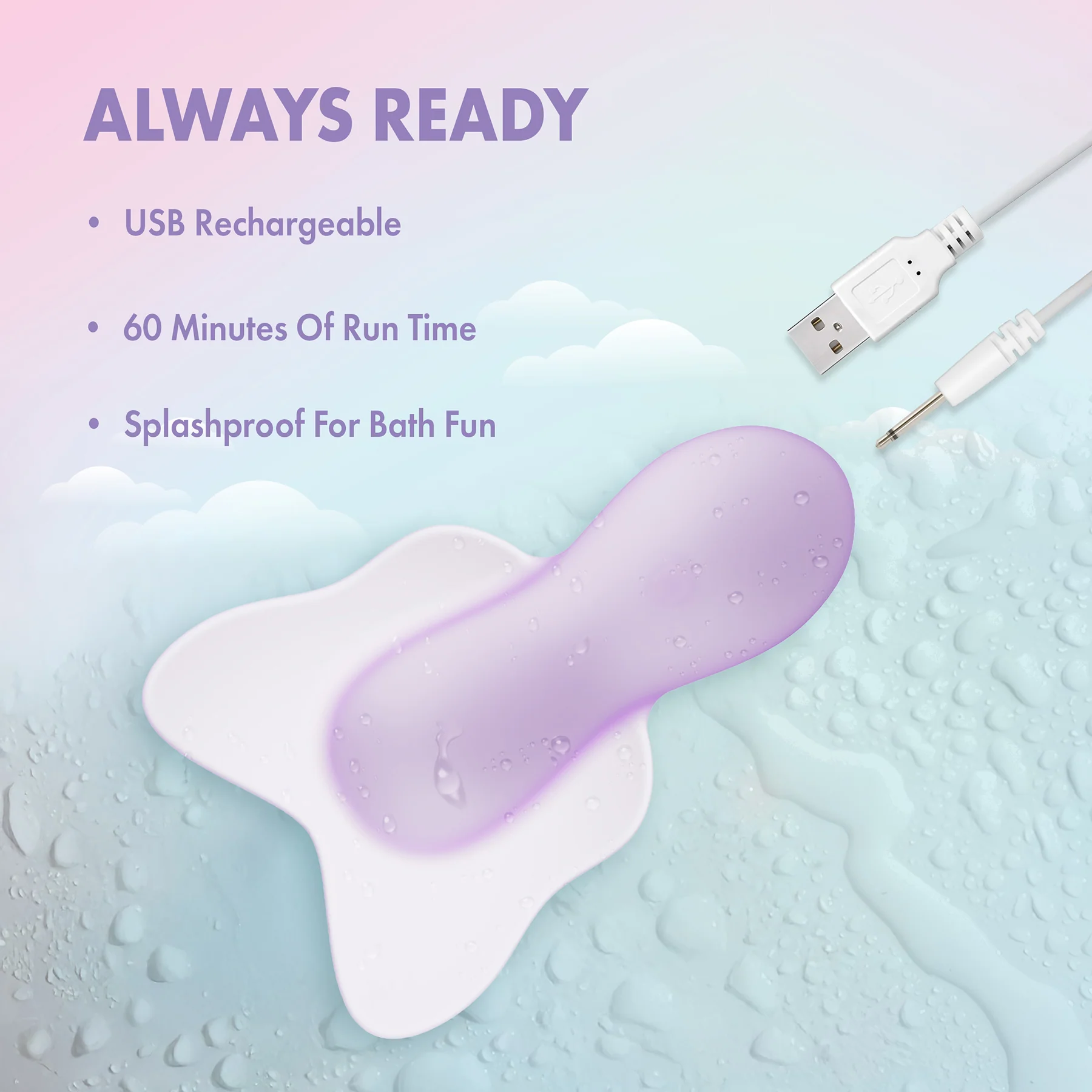 Play With Me Flutter Love Rechargeable Silicone Clitoral Vibrator By Blush - Image 12