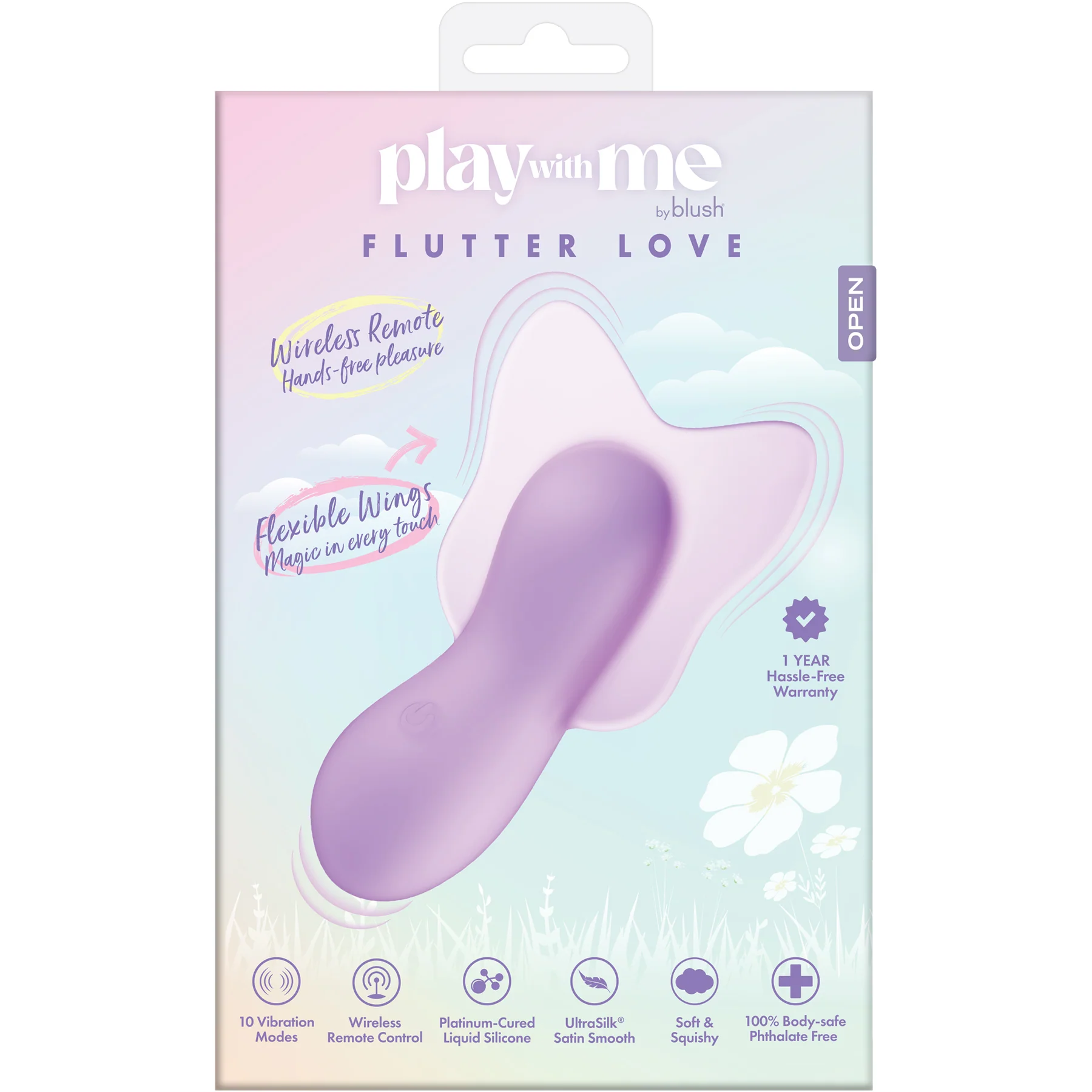 Play With Me Flutter Love Rechargeable Silicone Clitoral Vibrator By Blush - Image 16