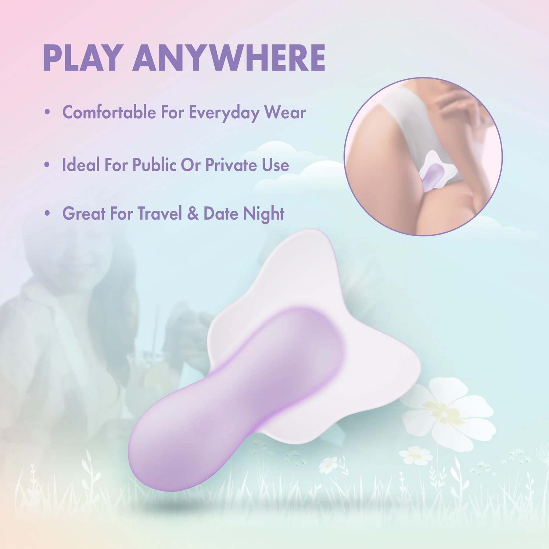 Play With Me Flutter Love Rechargeable Silicone Clitoral Vibrator By Blush - Image 4