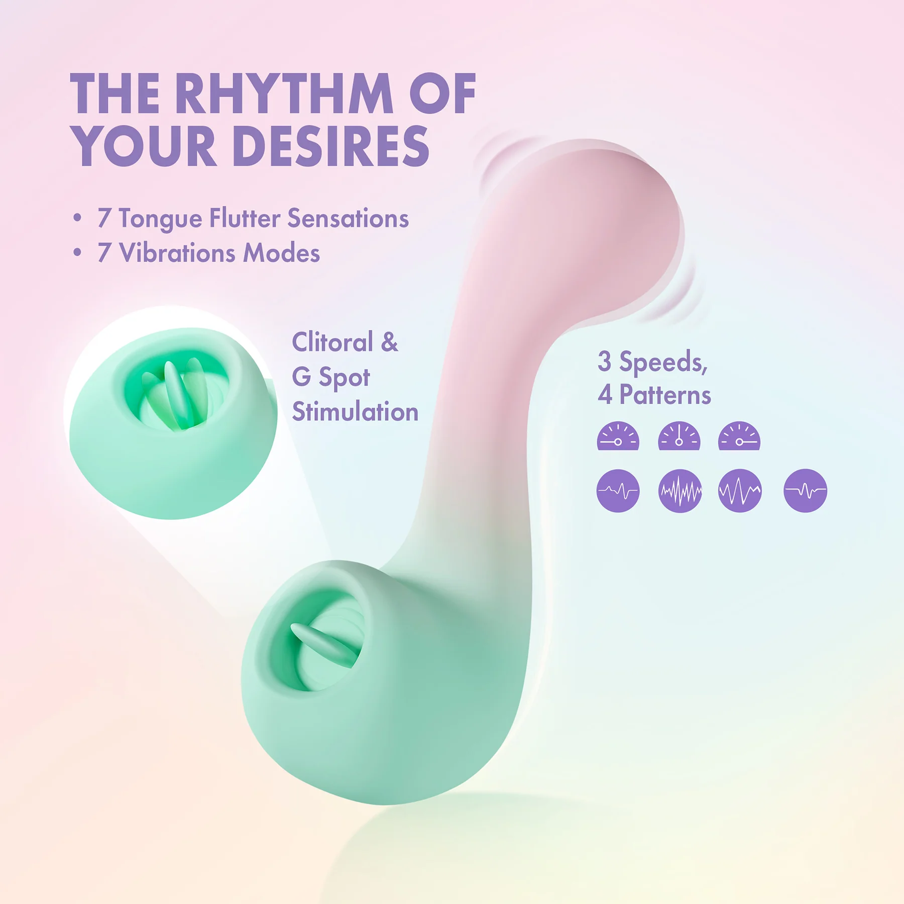 Play With Me Melody Dual-Ended Silicone Clitoral Stimulation Vibrator By Blush - Image 4